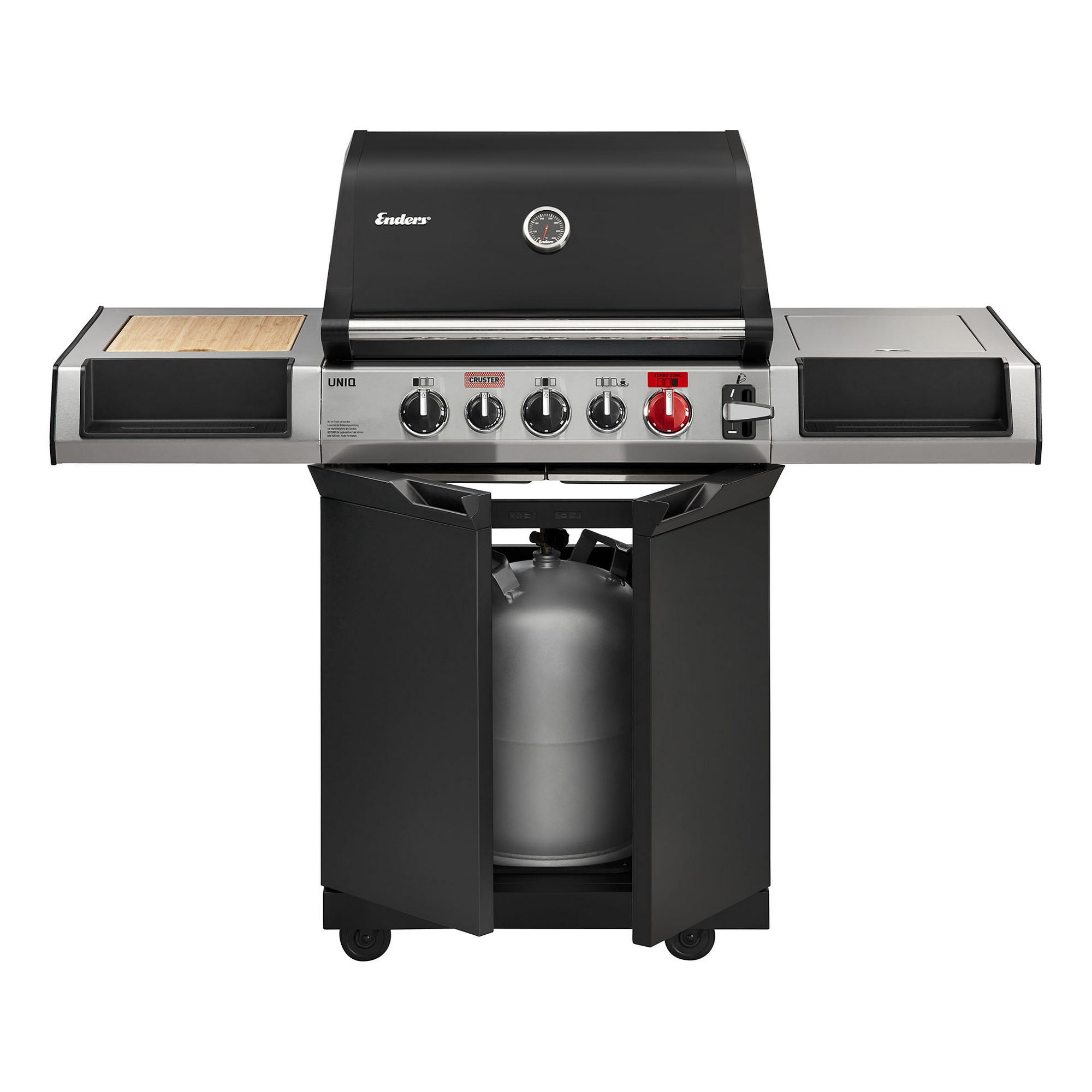 Enders Gasgrill 'Cruster Uniqe 3' schwarz/silber 145 x 120 x 65,5 cm