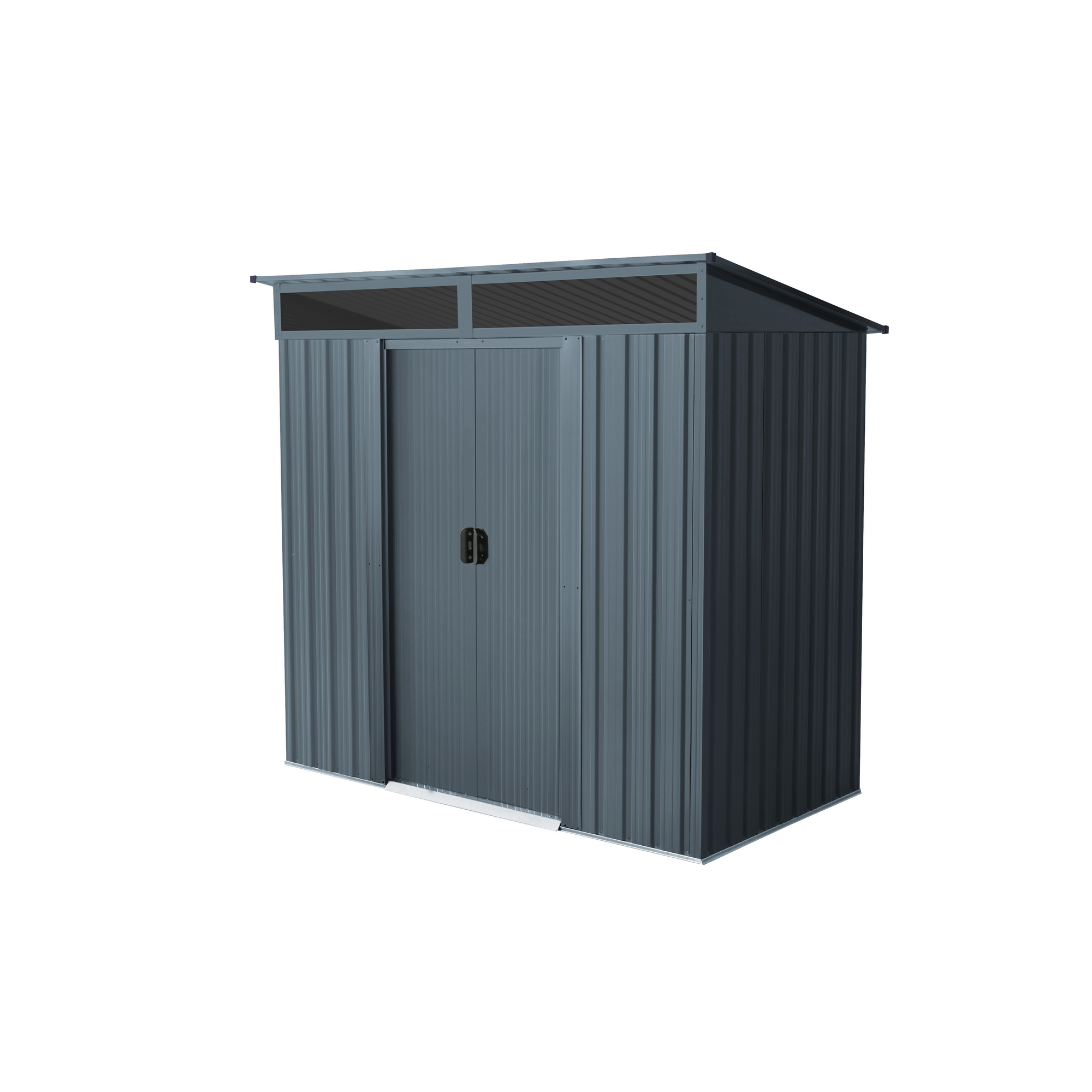 Pergart Gerätehaus 'Lüttich 64' anthrazit 195 x 121 x 180 cm