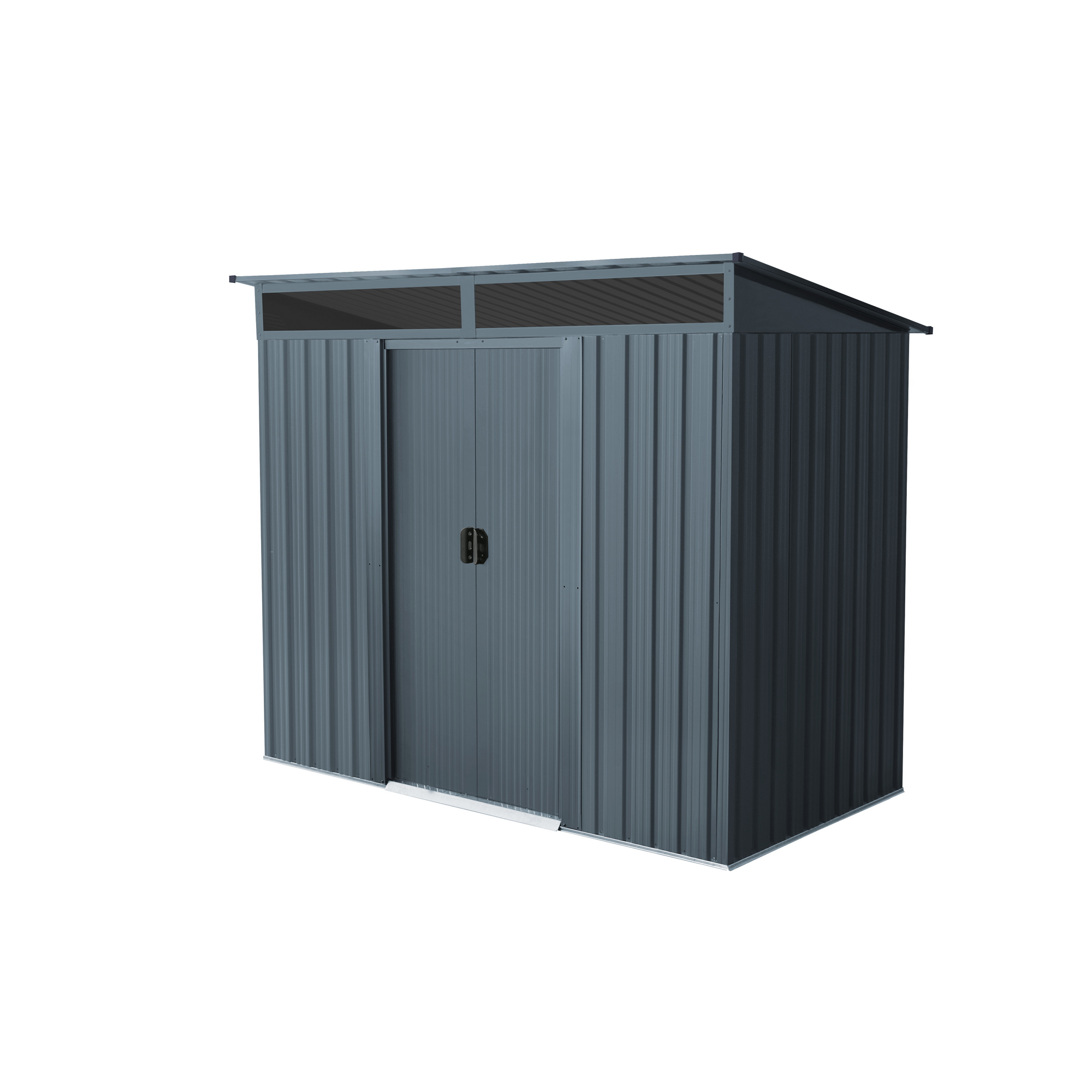 Pergart Gerätehaus 'Lüttich 84' anthrazit 238 x 132 x 180 cm