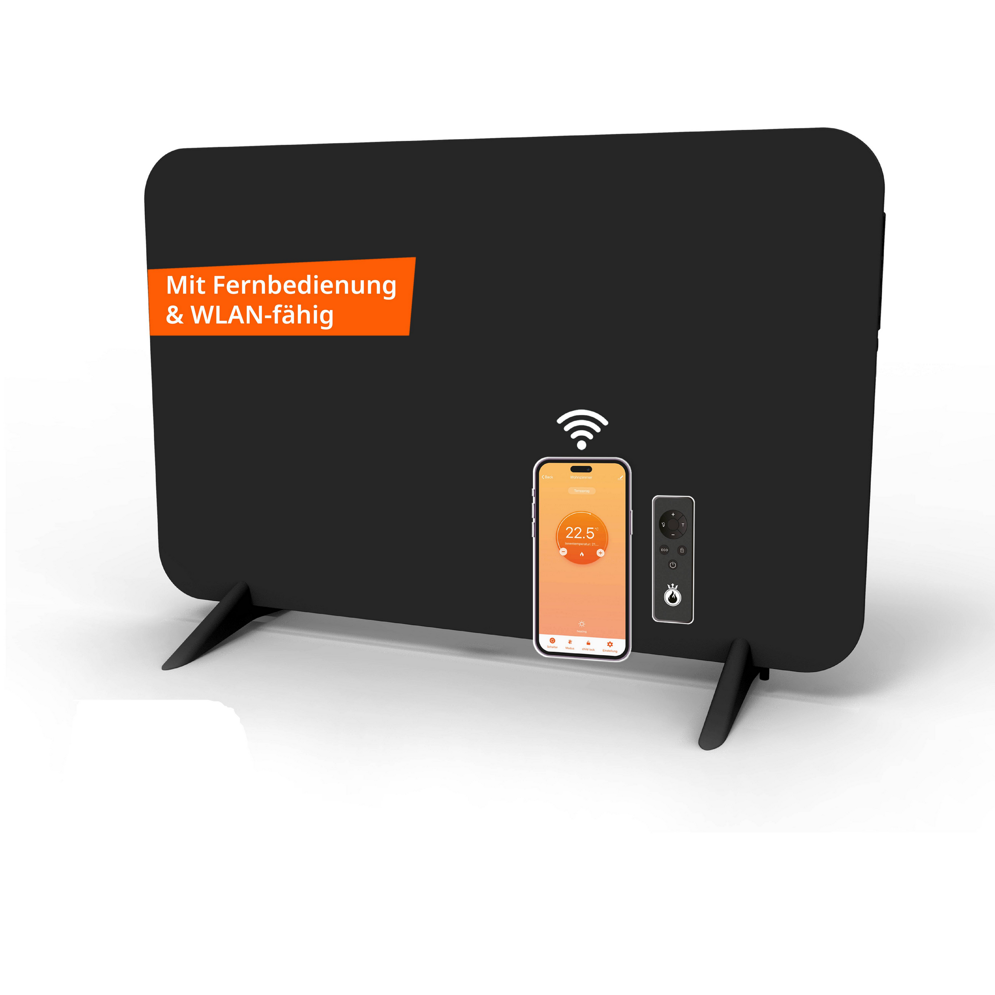 Infrarotheizung 'Smart Dual' schwarz 450 W