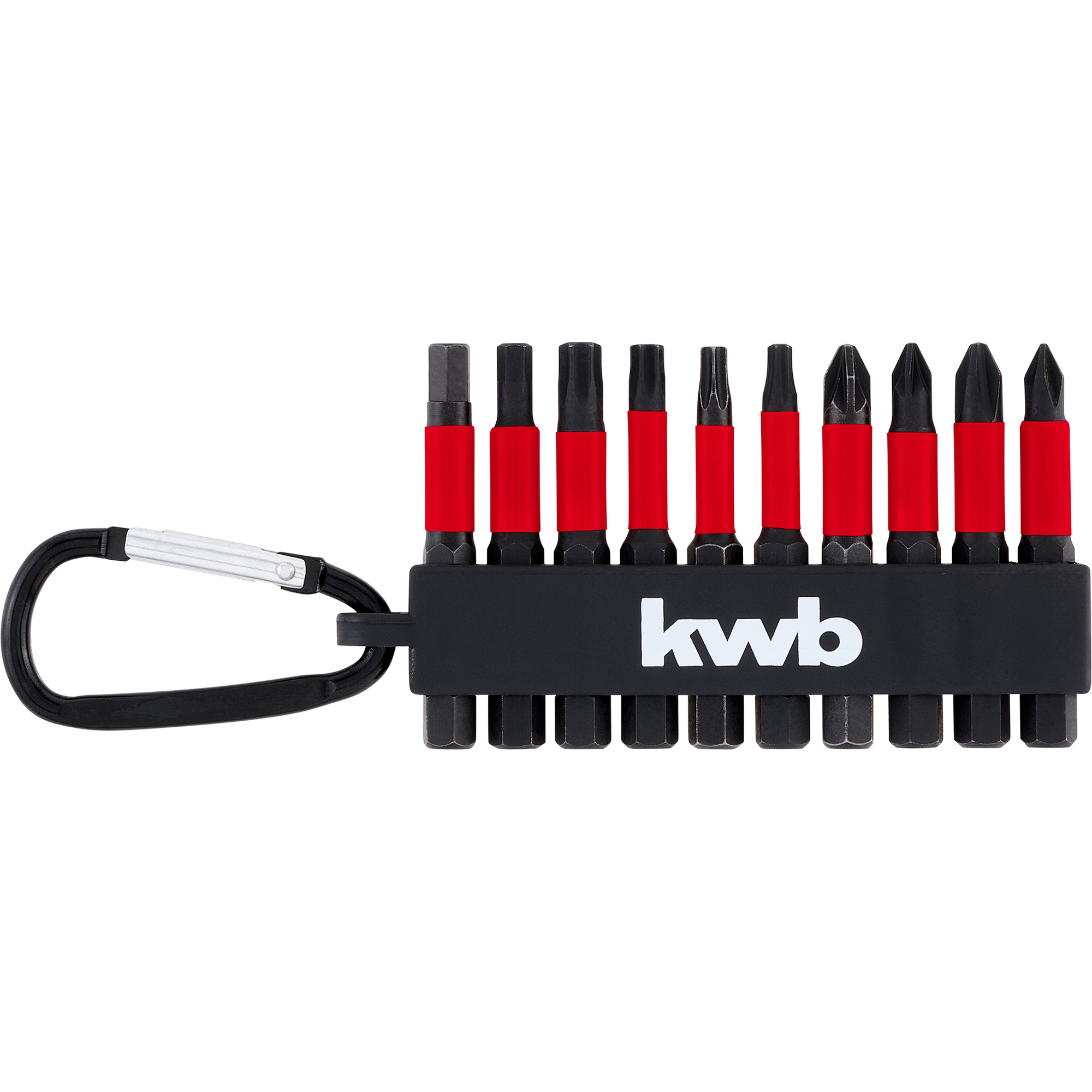 kwb Bit-Set 'Impact' mit Karabiner-Pocket 10-teilig