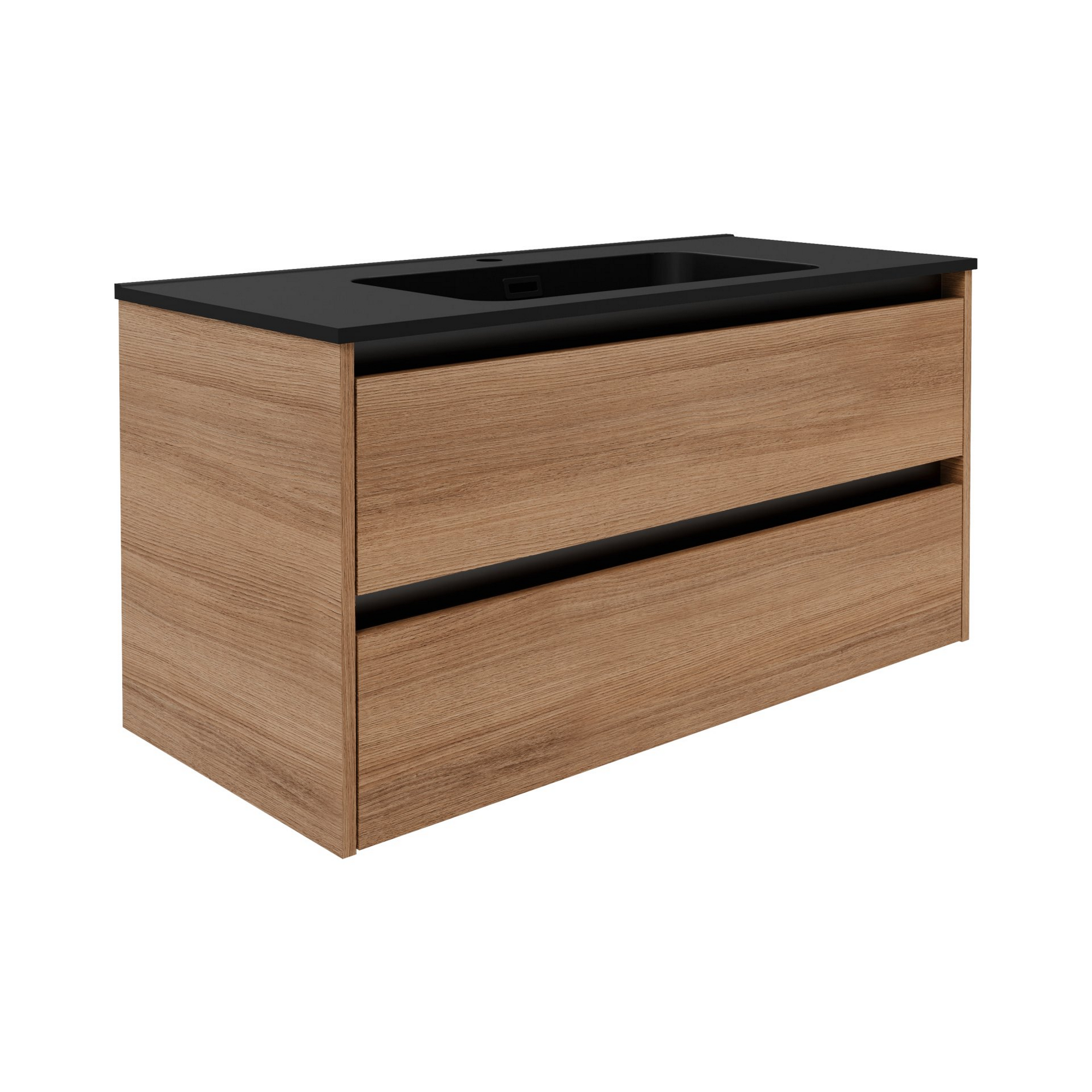 Fackelmann Waschtischunterschrank 'Vita' Eichefarben Braun/schwarz 100 x 50 x 46 cm