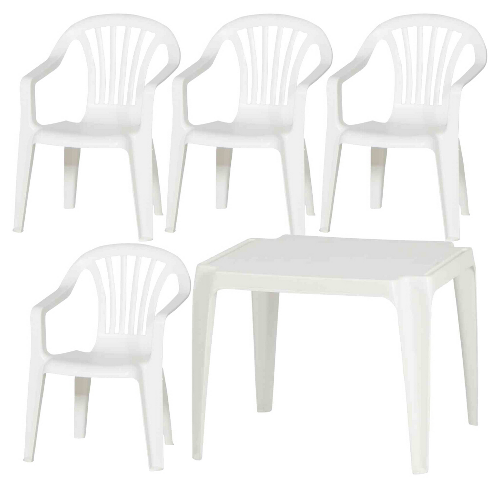 Gartenmöbel-Set für Kinder 'Progarden' weiß 5-teilig