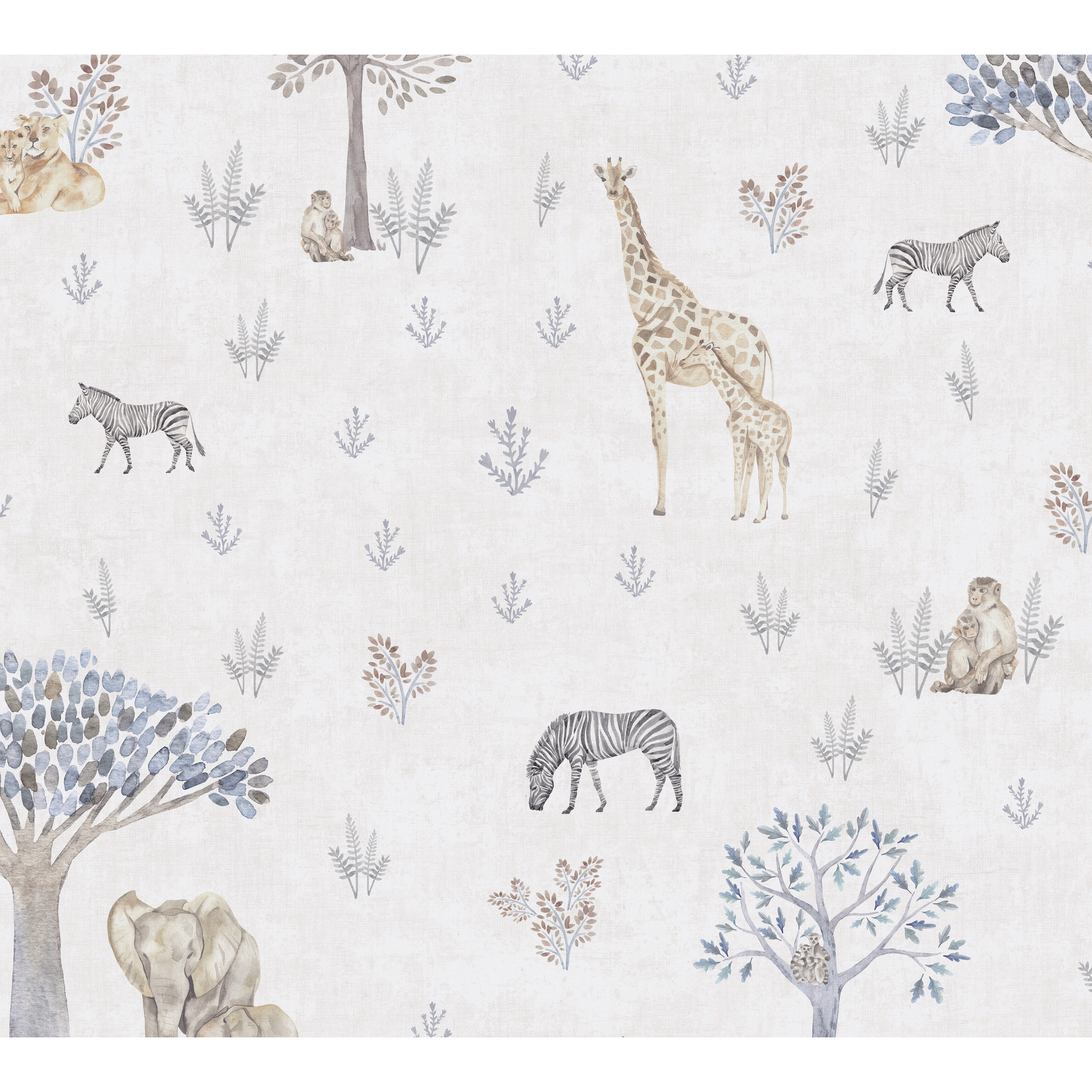 A.S. Création Vliestapete 'Lilly & Luis' Tiere beige 0,53 x 10,05 m