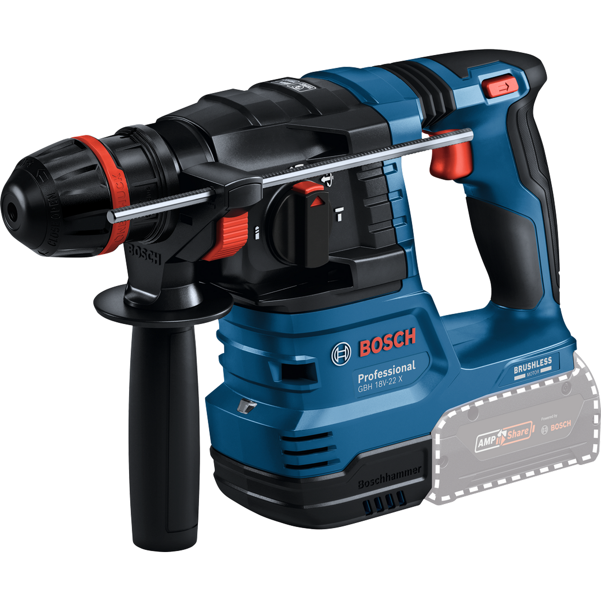 Bosch Akku-Bohrhammer mit ONECHUCK 'GBH 18V-22 X Professional' mit L-BOXX