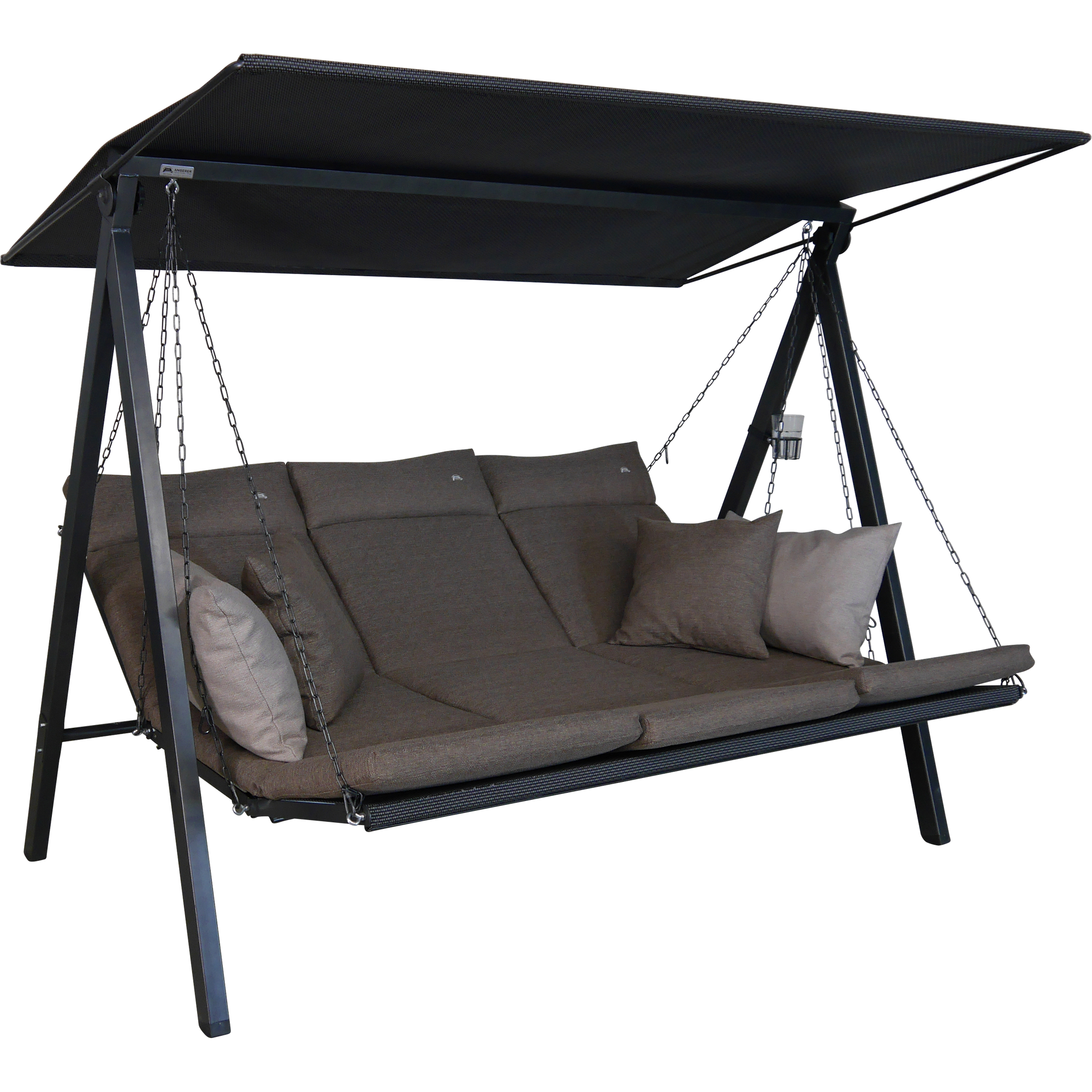 Angerer Freizeitmöbel Hollywoodschaukel 'Lounge Smart' 3-Sitzer olivenfarben 210 x 160 x 145 cm