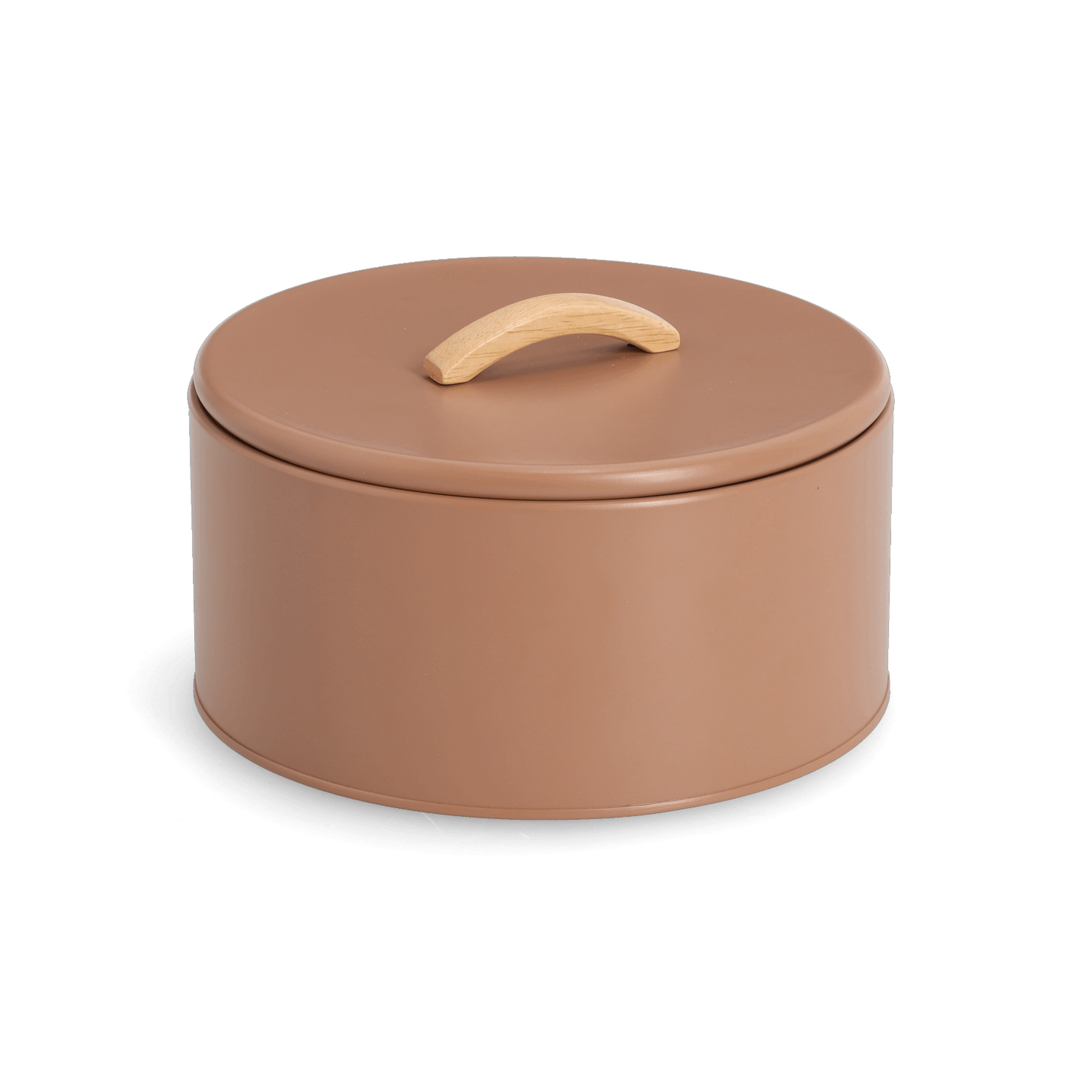 Zeller Vorratsdose Metall/Gummibaum moccafarben 2,4 l 22 x 13,5 x 22 cm