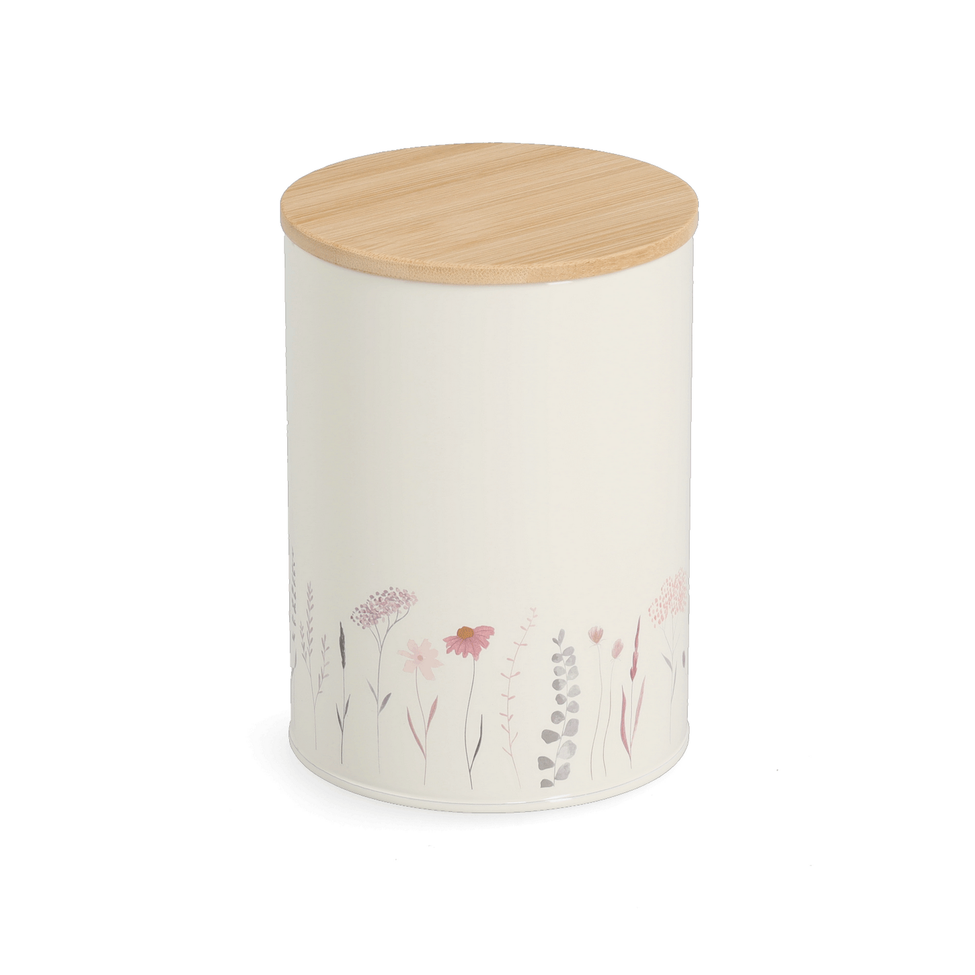 Zeller Vorratsdose 'Flowers' mit Bambusdeckel 1,4 l 11,5 x 16 x 11,5 cm