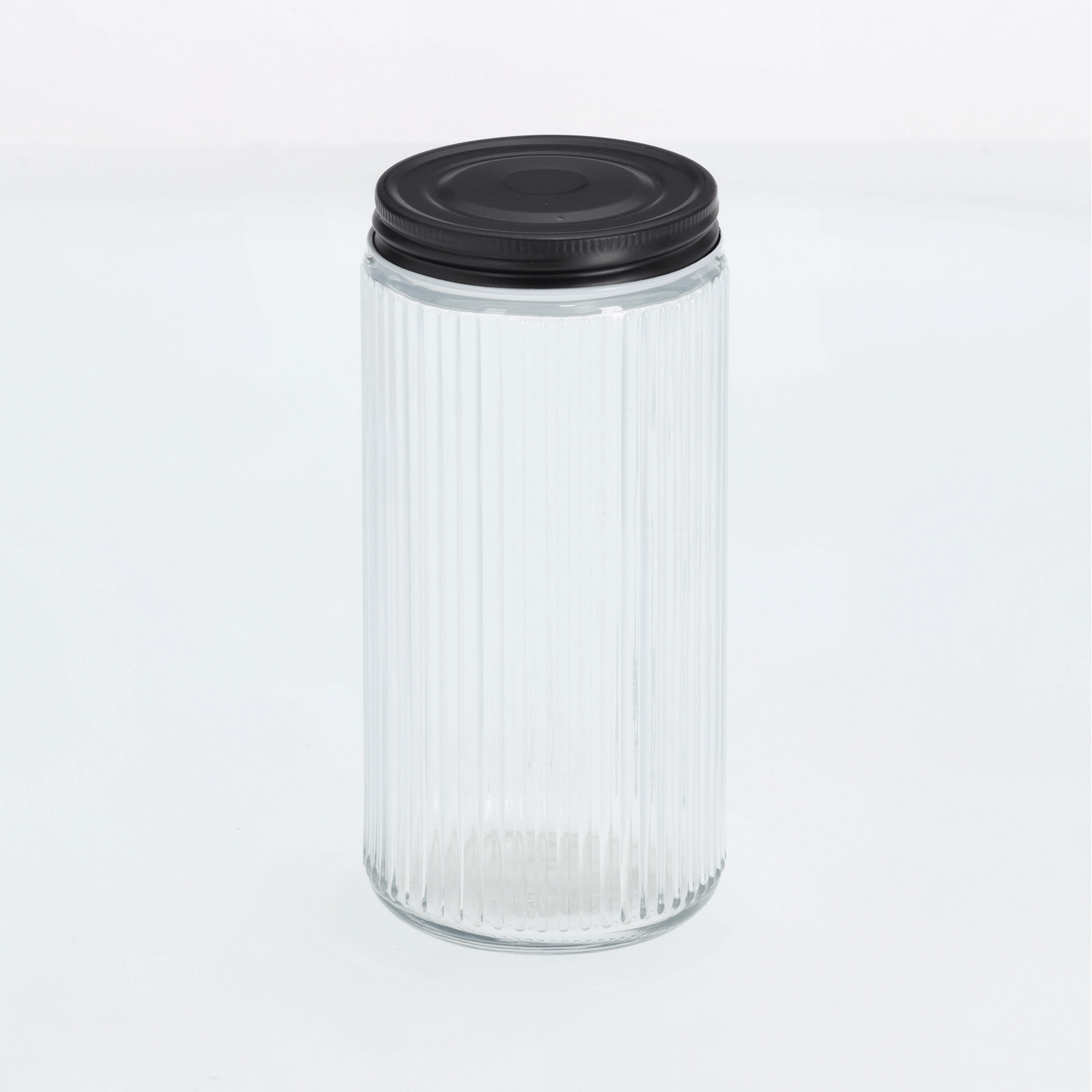 Zeller Vorratsglas mit Metalldeckel 950 ml 9,3 x 19,5 x 9,3 cm