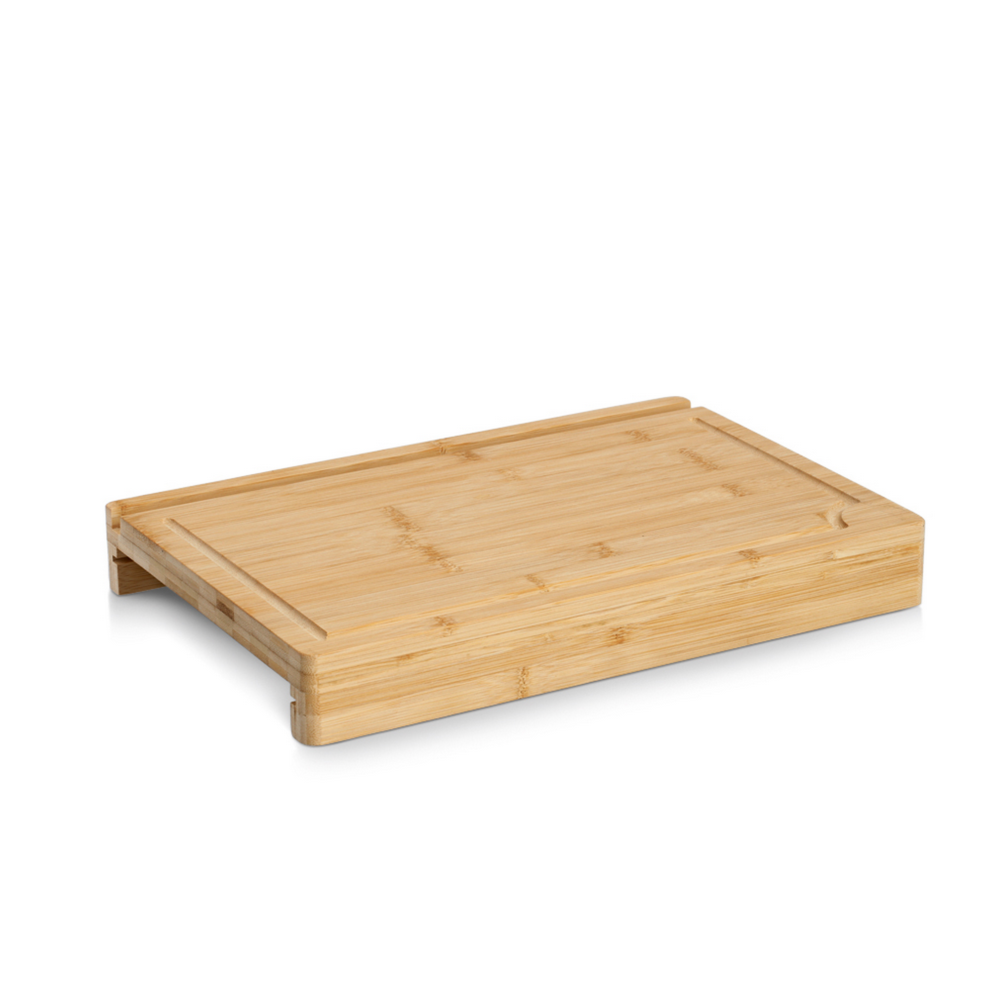 Zeller Schneidebrett mit Tablett & Tablet-Halter Bambus/Kunststoff 40 x 5,2 x 26,5 cm