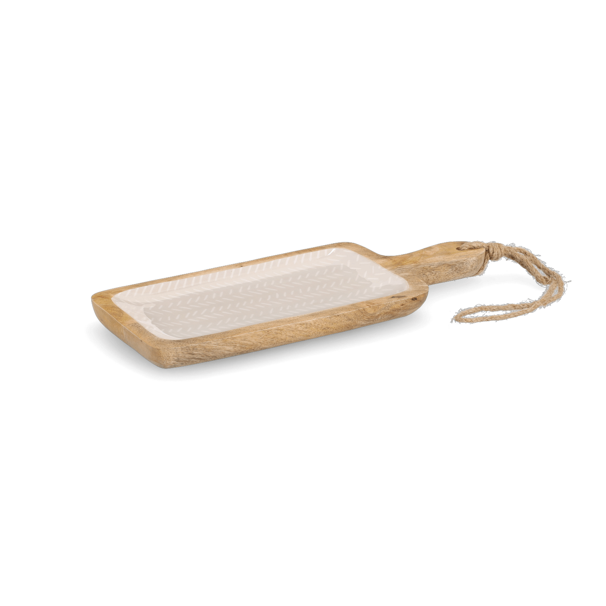Zeller Servierbrett Mangoholz beige 38 x 2,5 x 15,2 cm