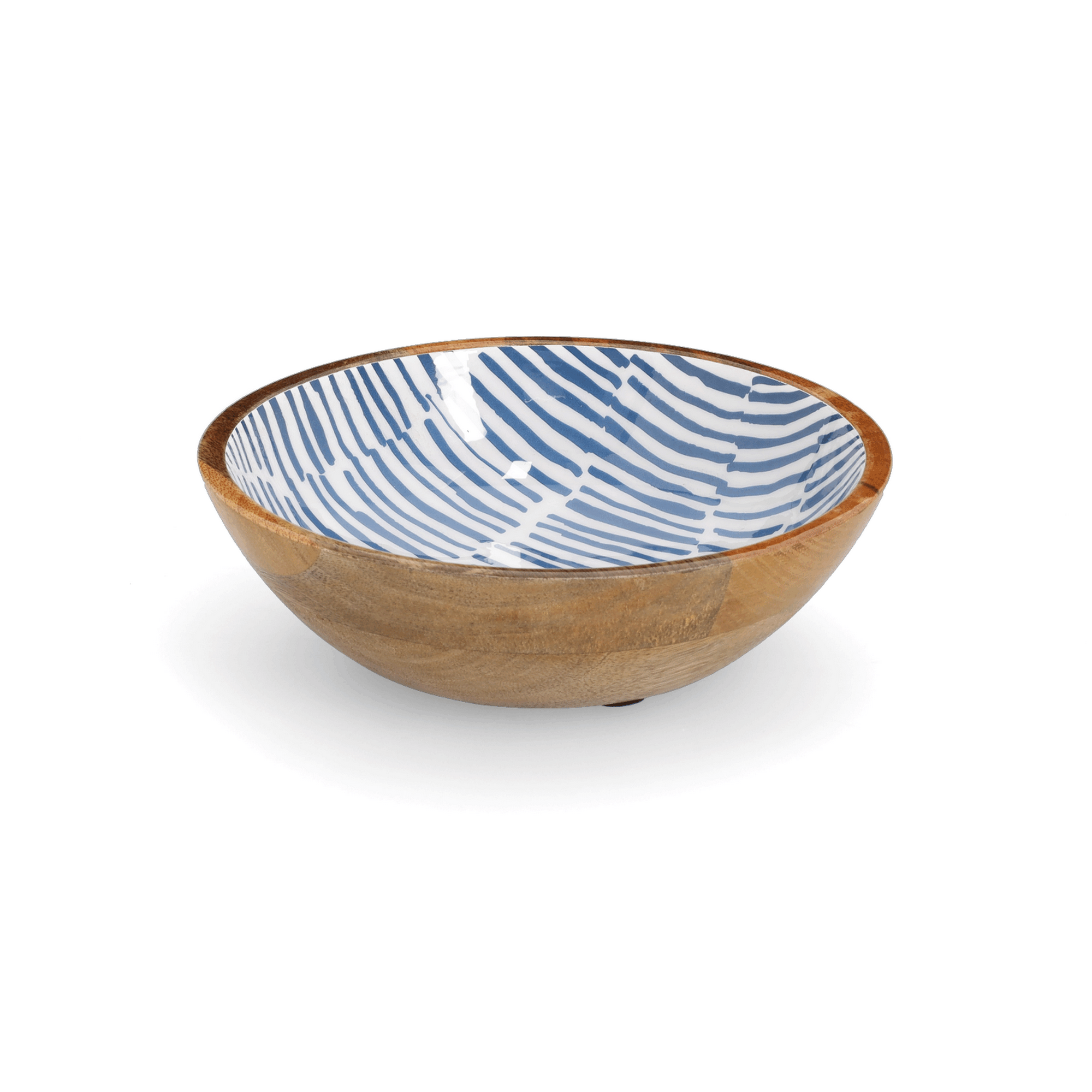 Zeller Schale Mangoholz blau 20 x 6 x 20 cm