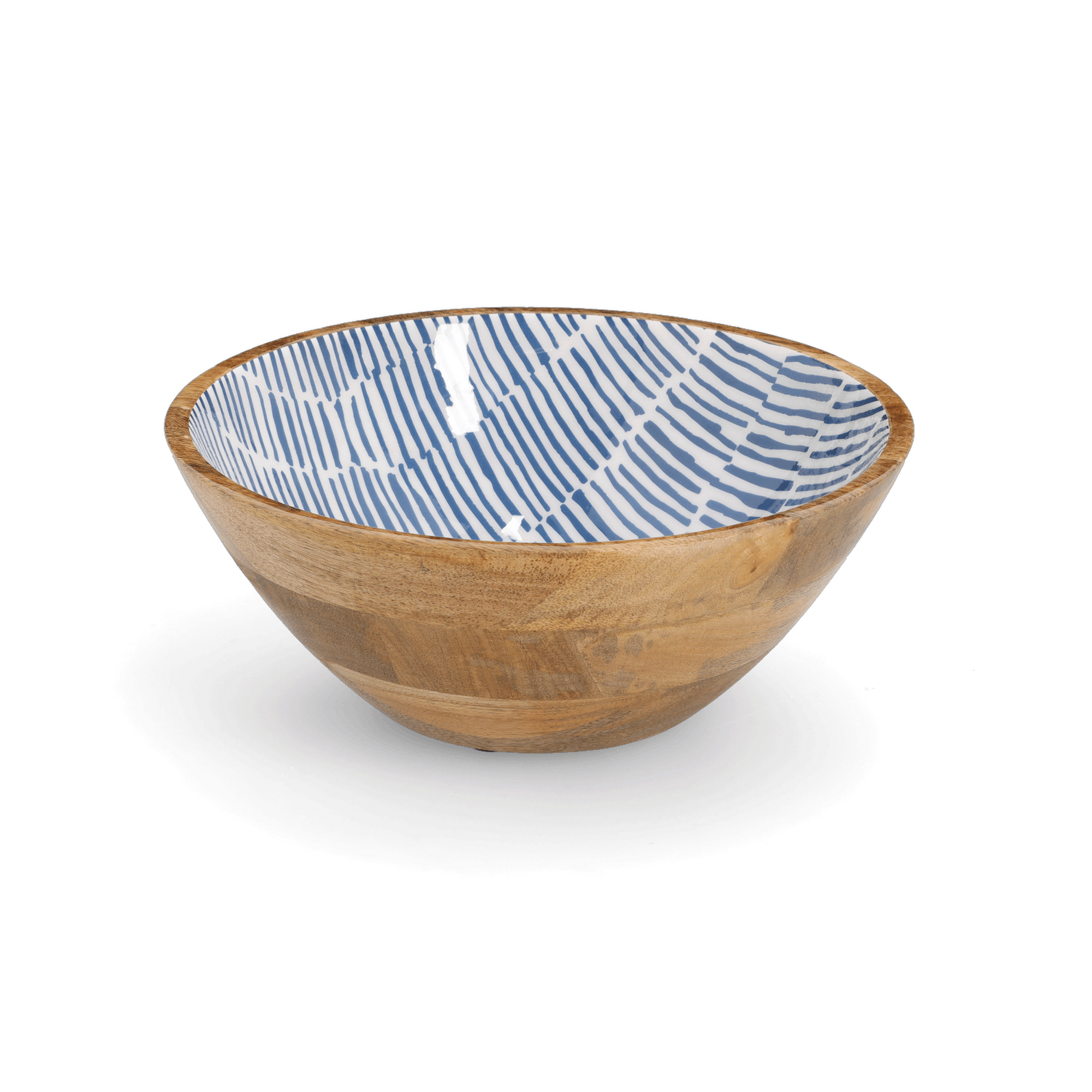 Zeller Schale Mangoholz blau 30 x 12 x 30 cm