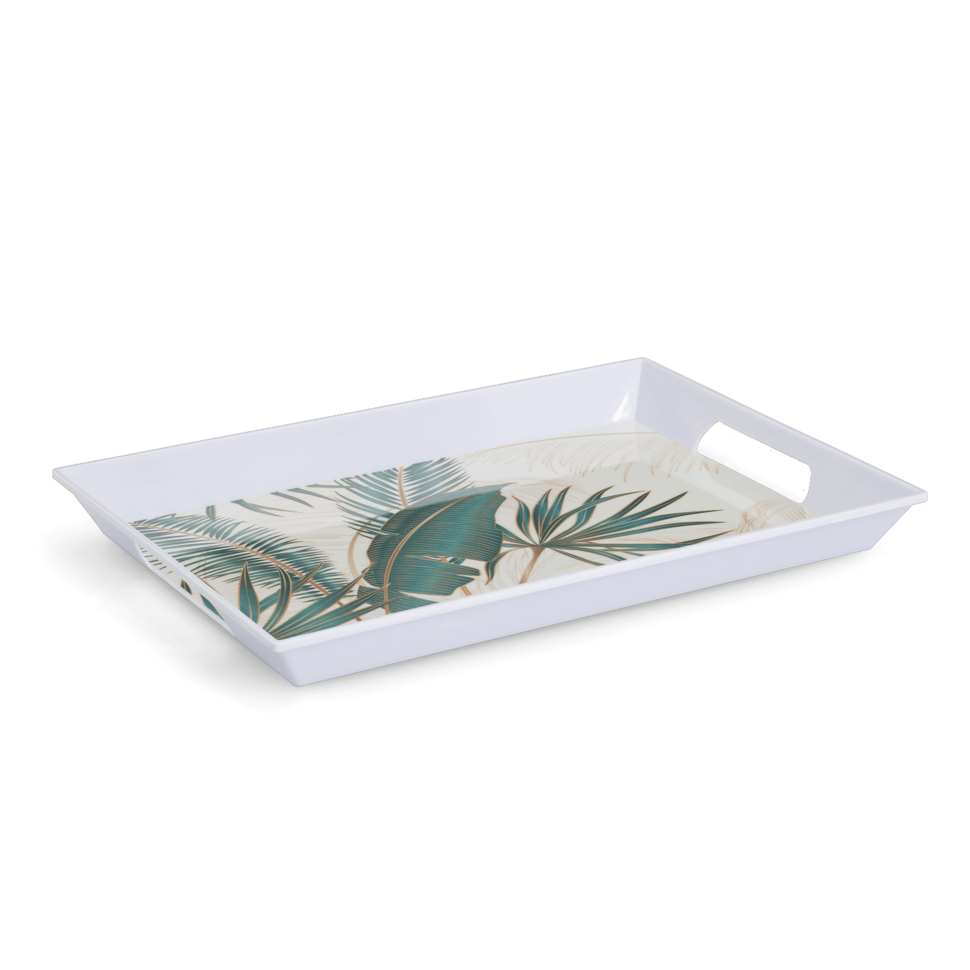 Zeller Melamintablett 'Palm leaves' 50 x 4,7 x 34,8 cm