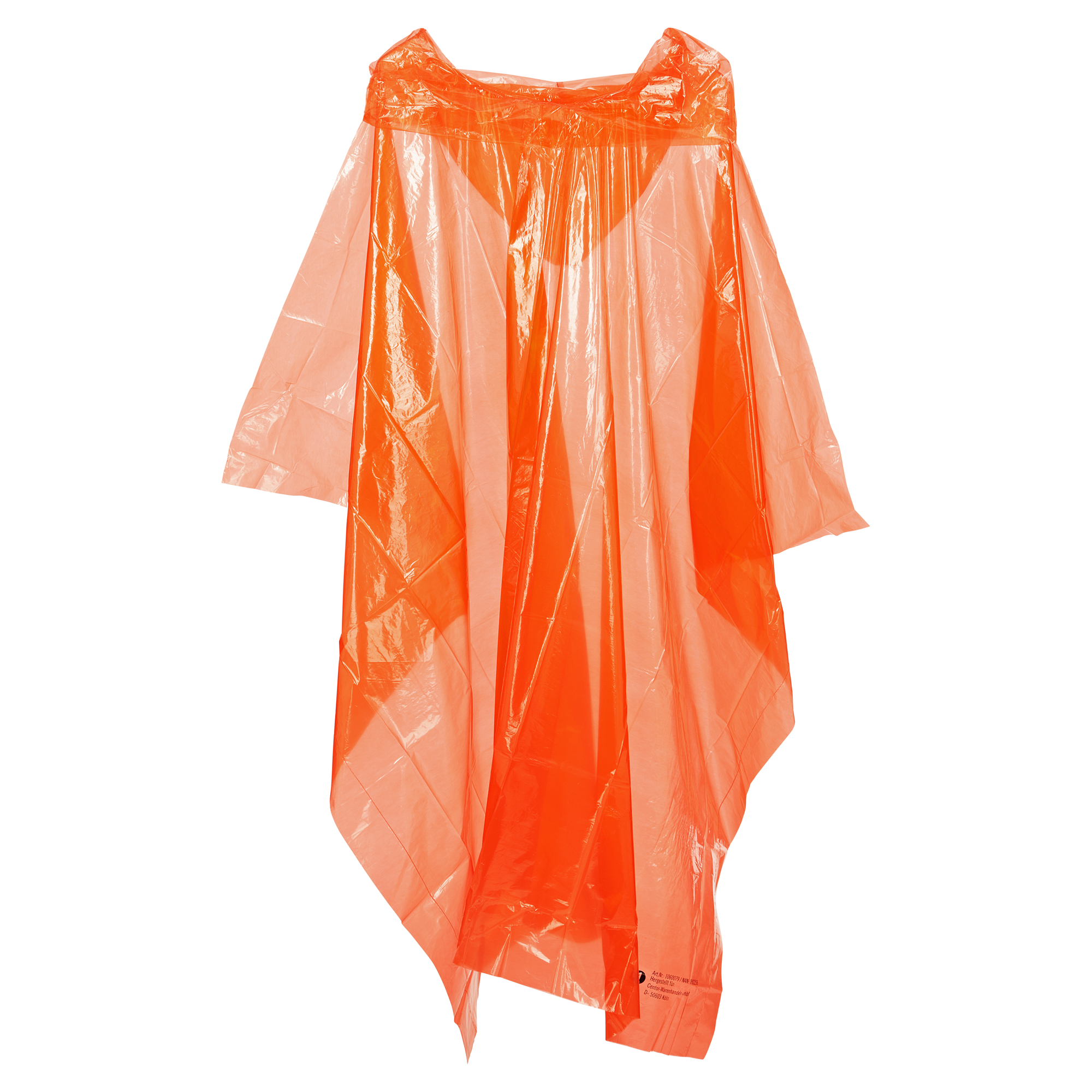 B1 Regenponcho orange Einheitsgröße