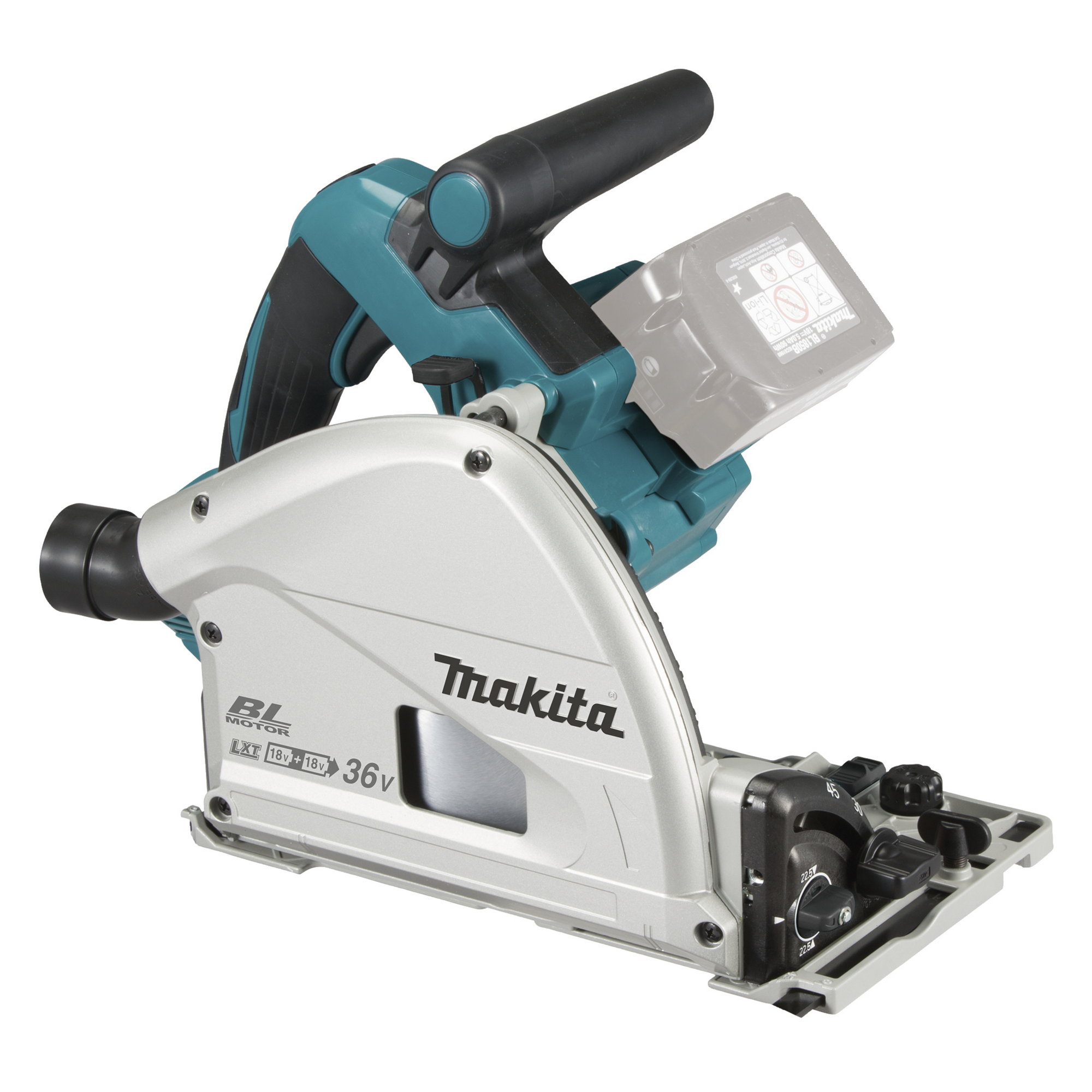 Makita Akku-Tauchsäge 'DSP600ZJ' blau/schwarz 18 V ohne Akku, Ø 165 mm