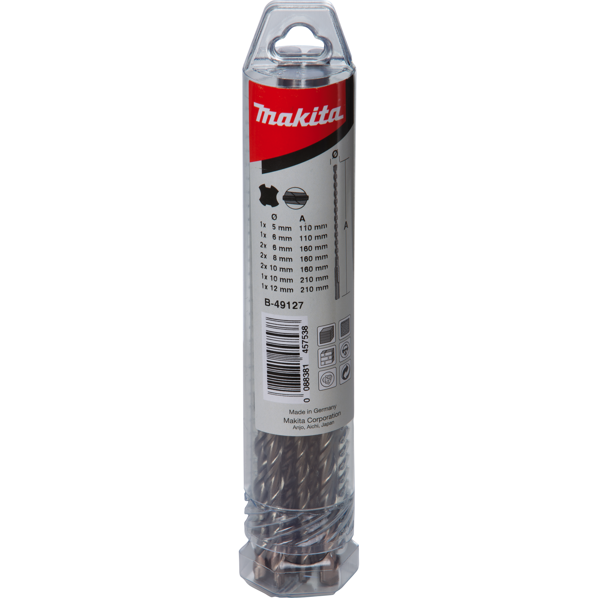 Makita Bohrer-Set 'B-49127' Ø 5/6/8/10/12 mm, 10-teilig