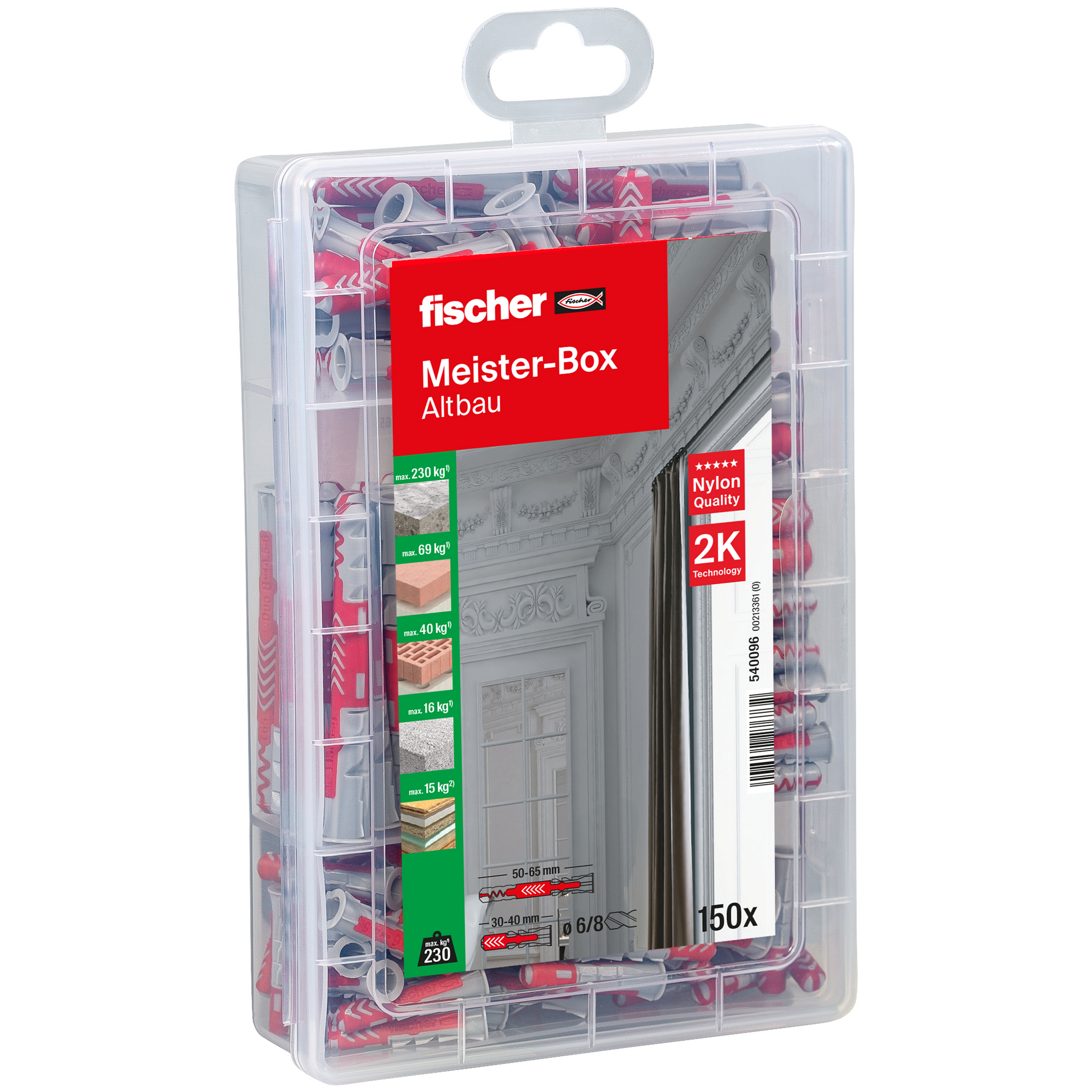 Fischer Dübel-Box 'Meister-Box Duopower' kurz/lang, 150-teilig