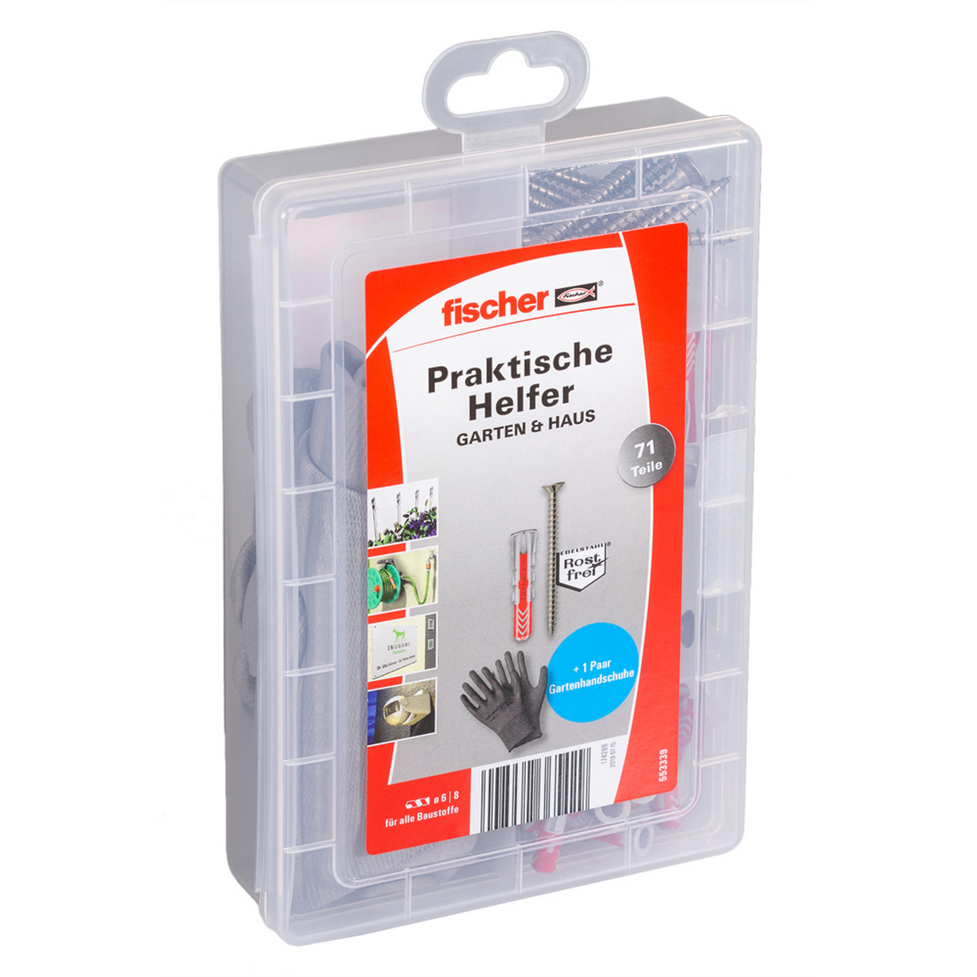 Fischer Dübel- und Schrauben-Set 'Praktische Helfer - Garten & Haus' 71-teilig