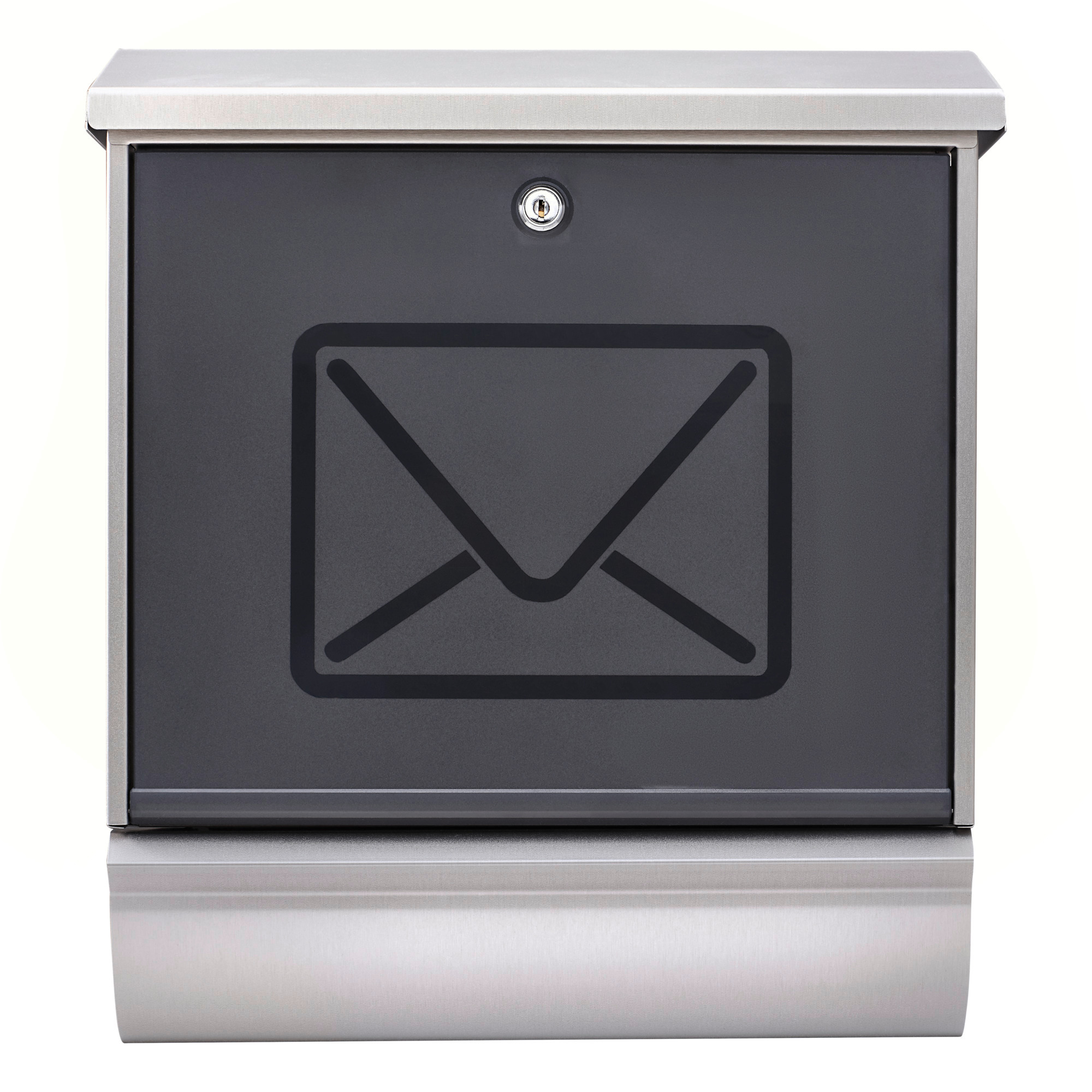 Burg-Wächter Briefkasten 'Lucca-Set 37130 NI Letter' edelstahlfarben/transluzent anthrazit 38 x 44 x 14,8 cm