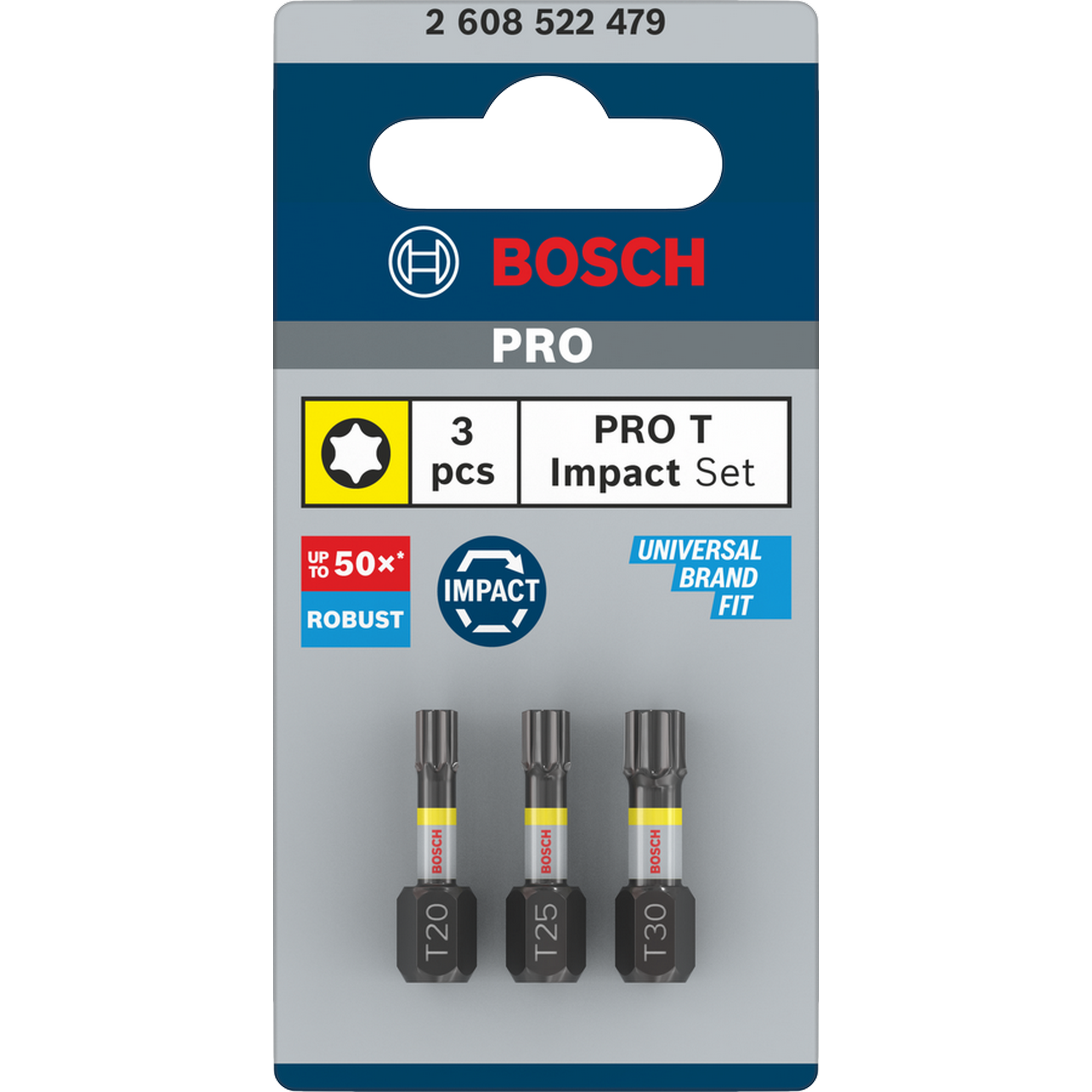 Bosch Schrauberbit-Set 'Pro T Impact' T20/T25/T30 x 25 mm, 3-teilig