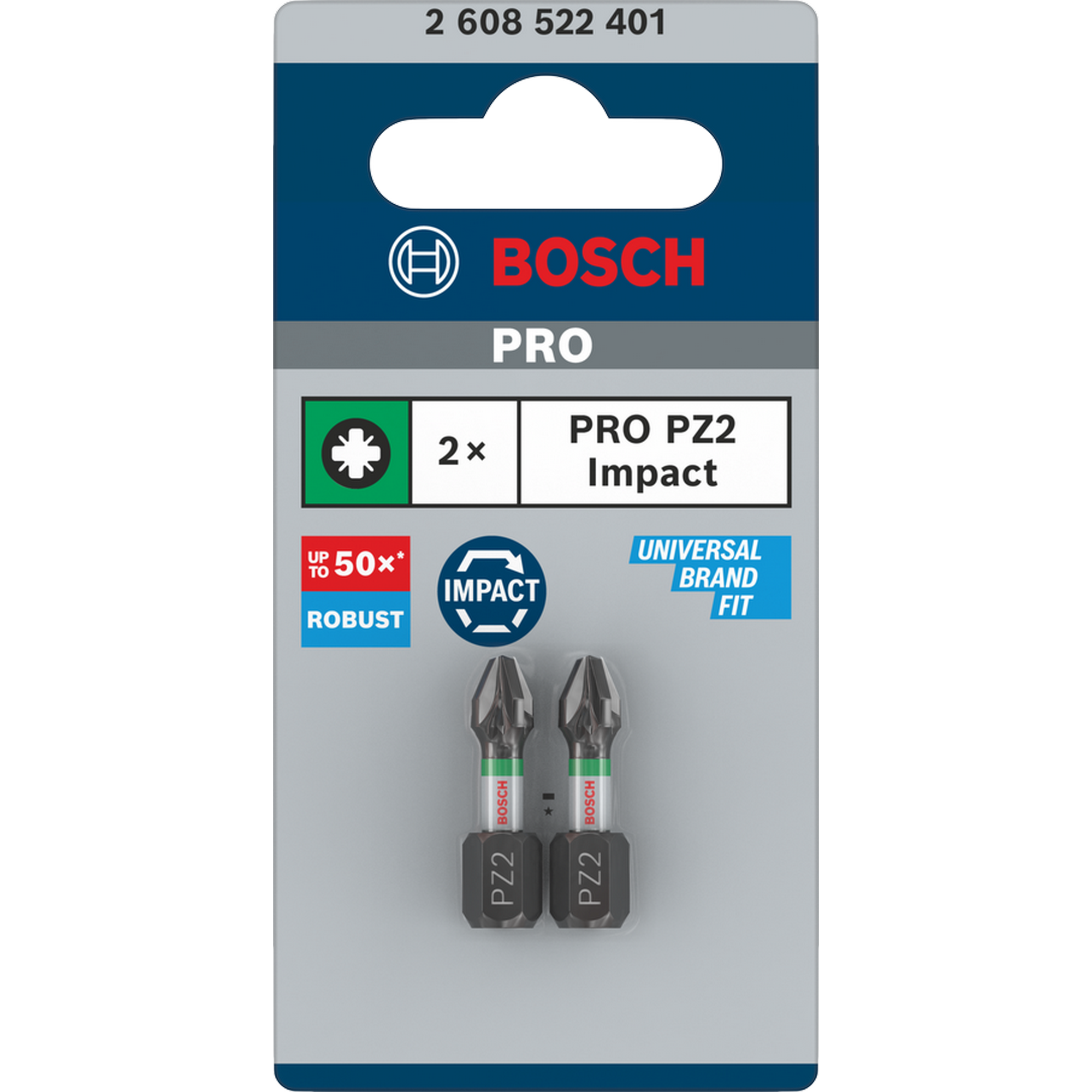 Bosch Schrauberbit 'Pro Pozidriv Impact' PZ2, 25 mm 2-teilig