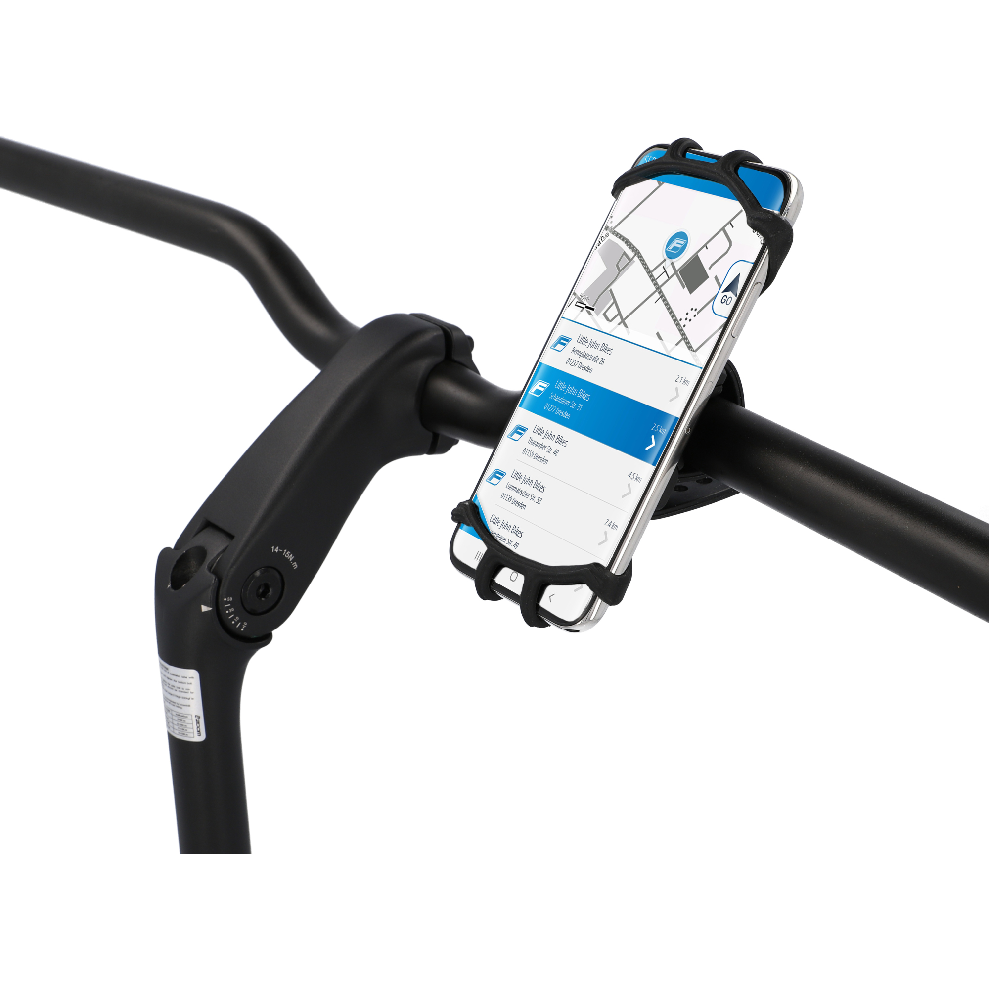 Fischer Fahrrad Fahrrad-Smartphonehalter Silikon schwarz 360° drehbar
