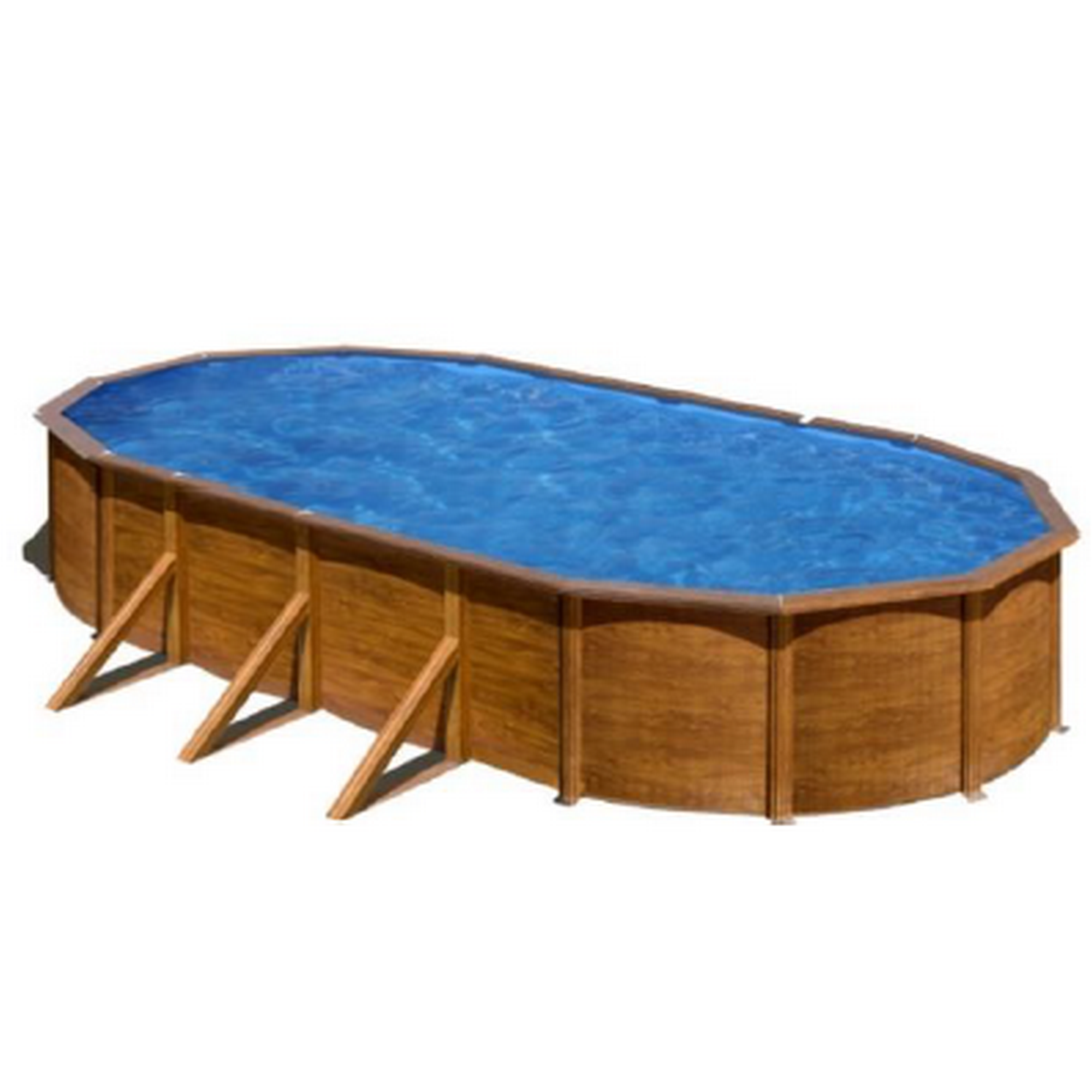 GRE Stahlwandpool-Set 'Pacific' 730 x 375 x 120 cm mit Sicherheitsleiter und Sandfilteranlage