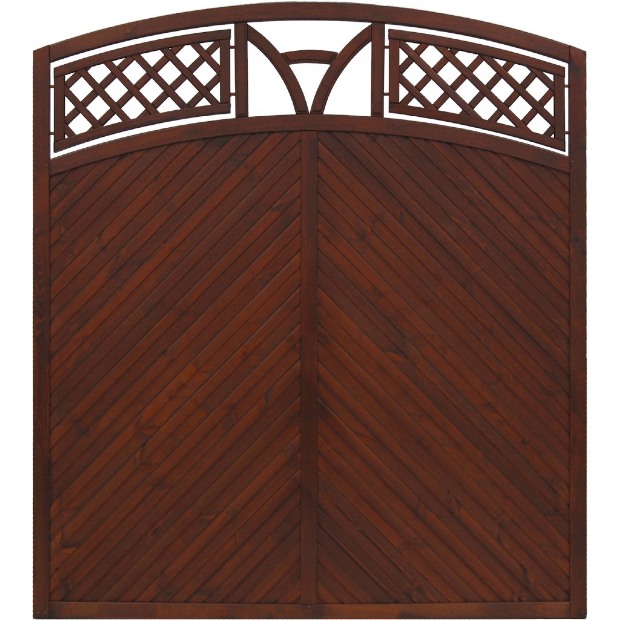 andrewex Sichtschutzzaun 'Toulon' mit Bogen 180 x 180/195 cm braun