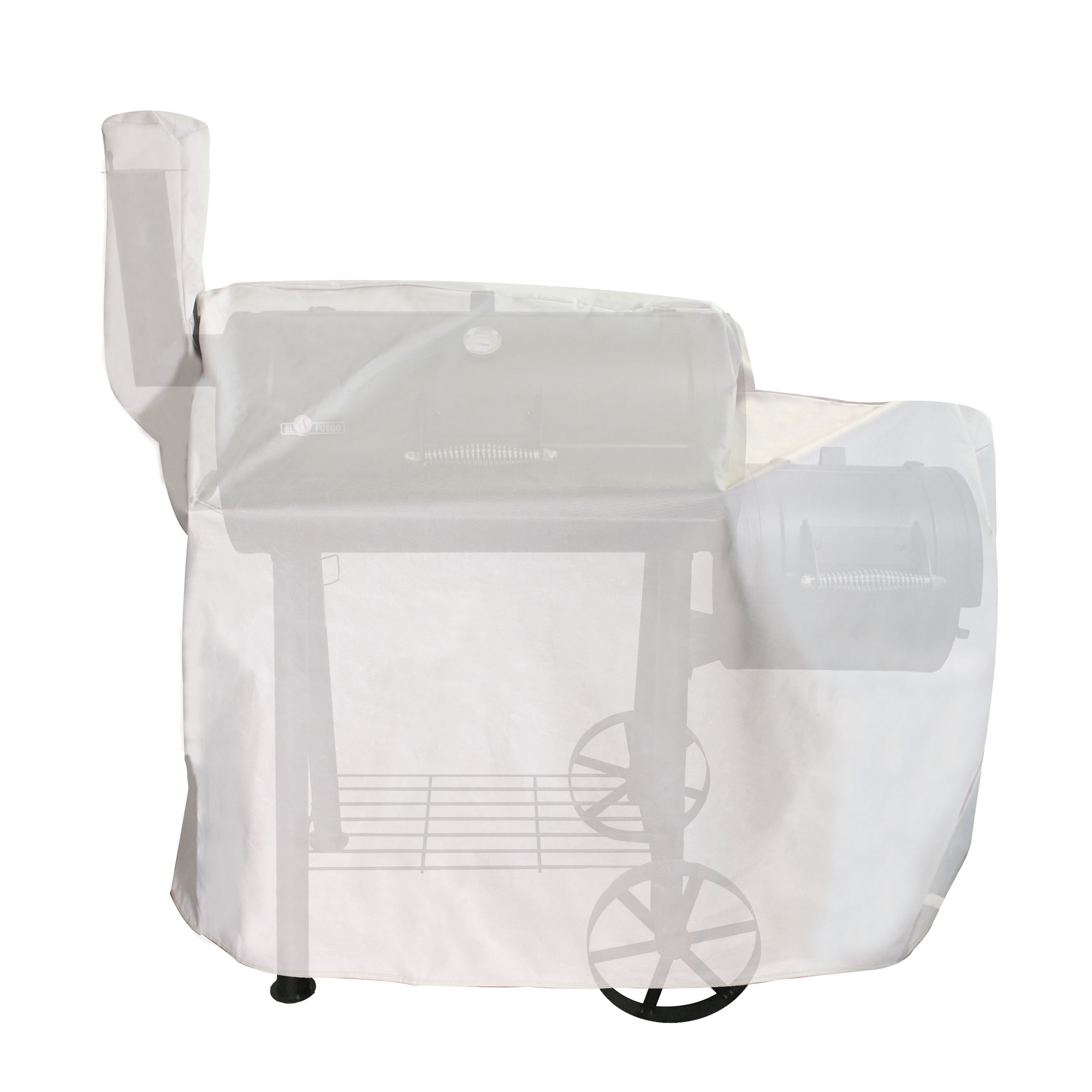 El Fuego Grillabdeckung für Holzkohlegrill 'Edmonton' beige 203 x 120 x 62 cm