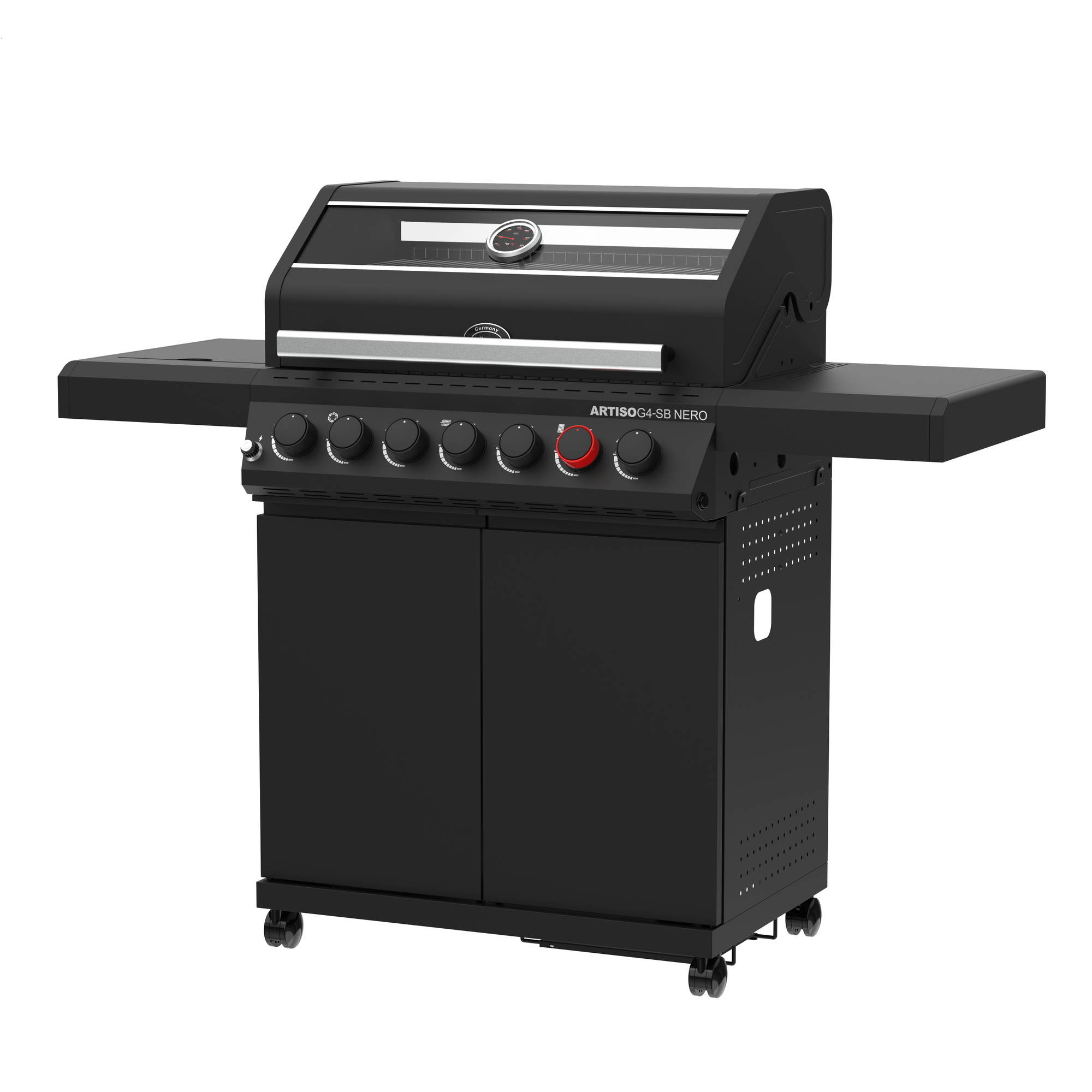 Rösle Gasgrill 'Artiso Nero G4 SIB' schwarz 139 x 114,5 x 53 cm