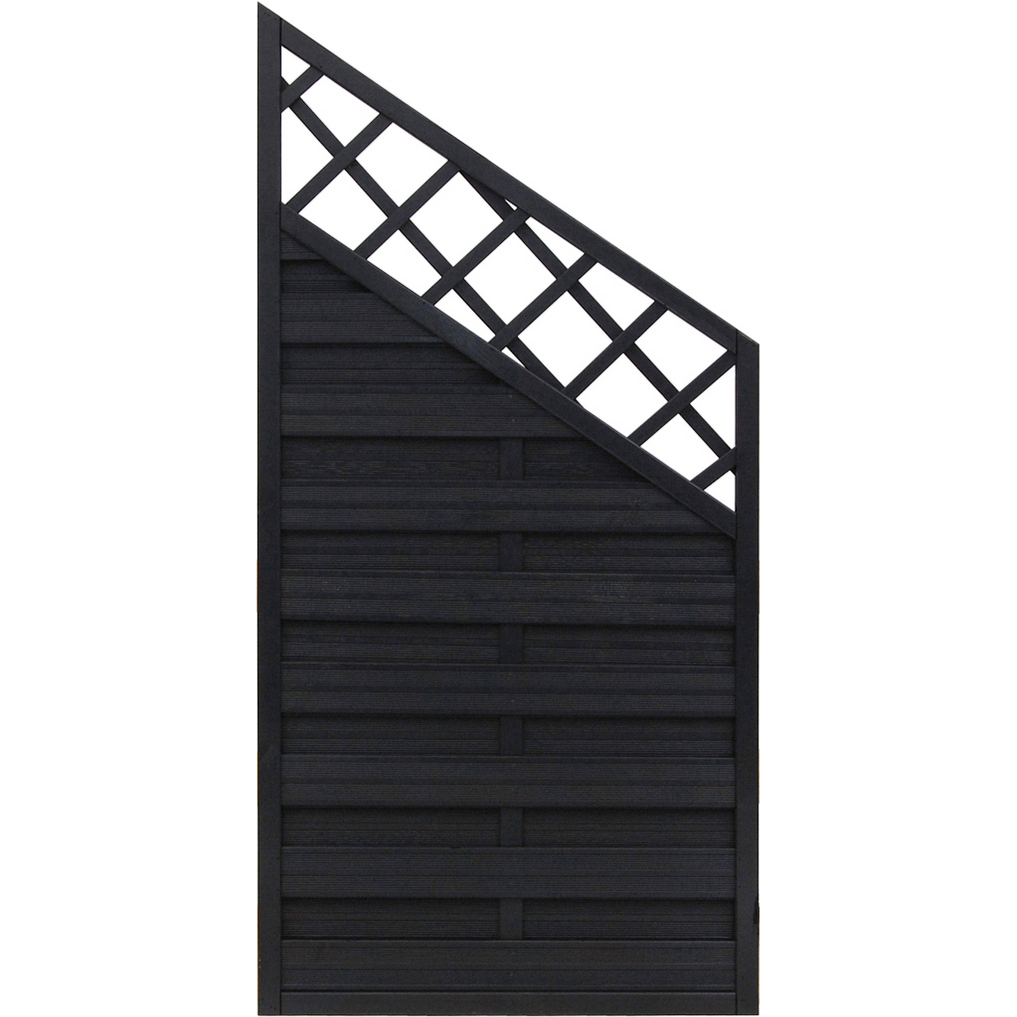 andrewex Sichtschutzzaun 'Hamburg' 90 x 180/120 cm Kiefer anthrazit