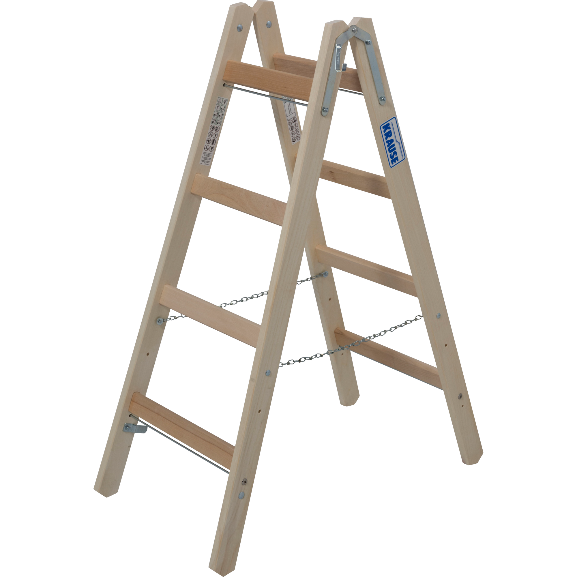 Krause Sprossenstehleiter 'Stabilo' Holz 2 x 4 Stufen
