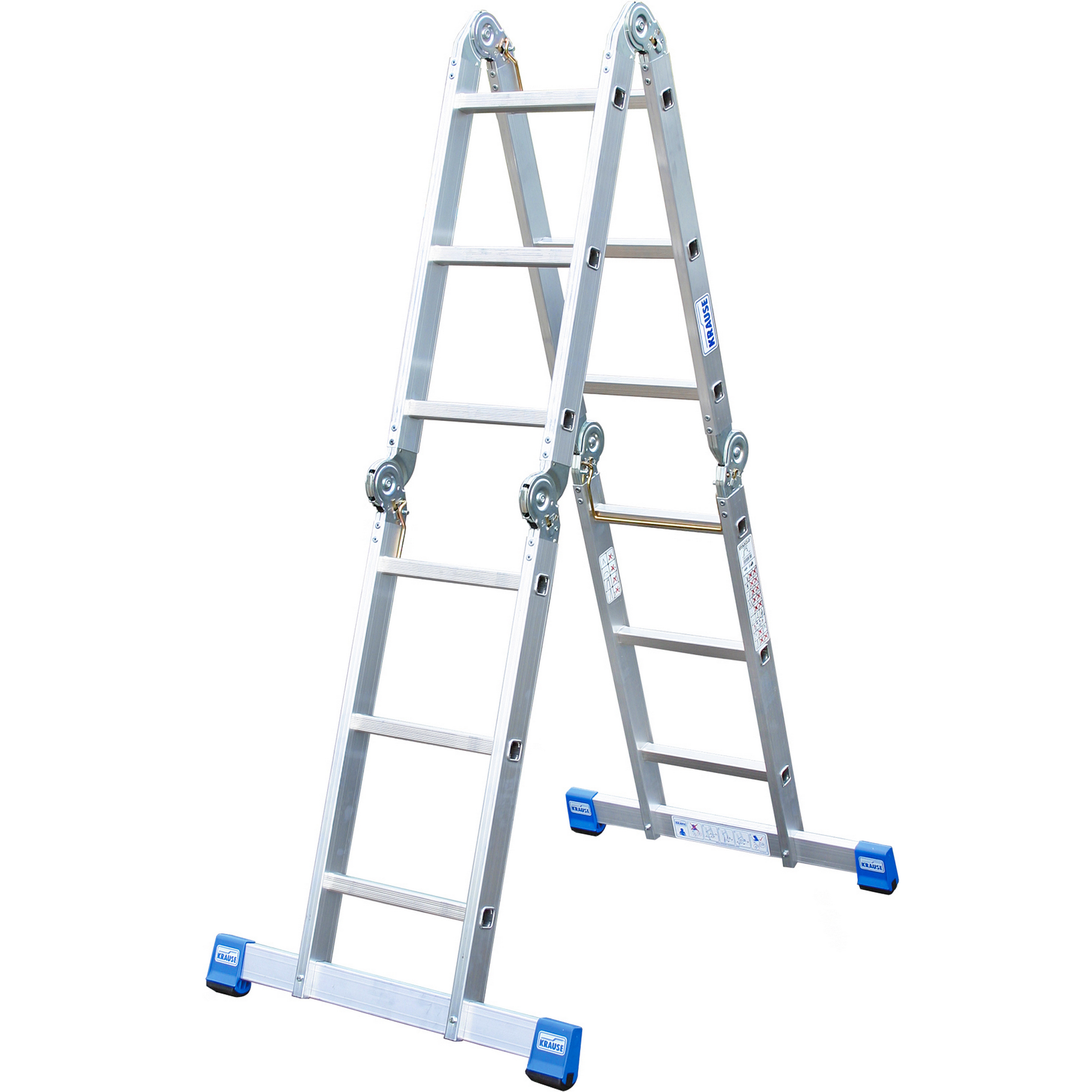 Krause Mehrzweckleiter 'Stabilo' 4 x 3 Sprossen, 3,55 m, inkl. Plattform-Set