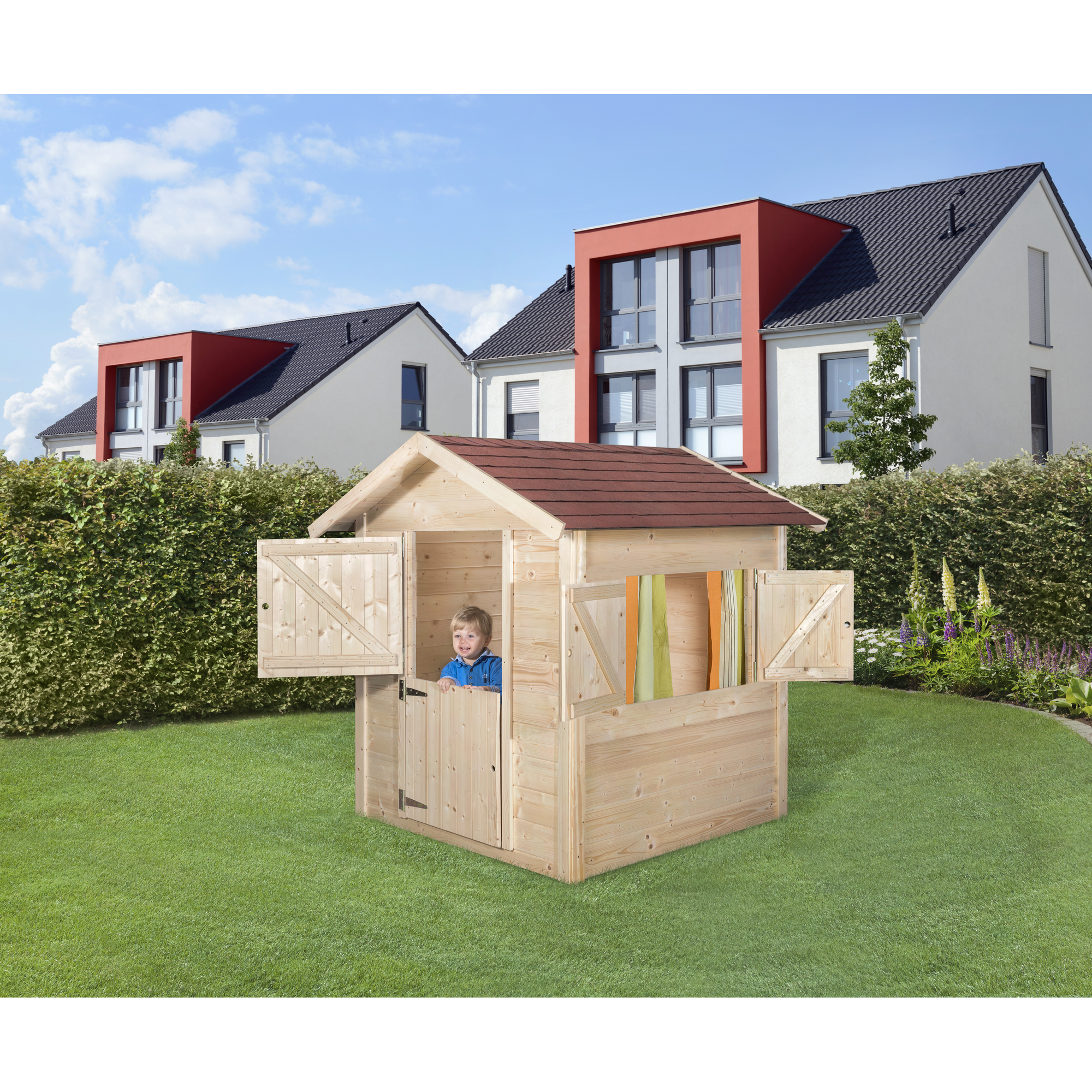 Weka Spielhaus 'Tabaluga' naturfarben, 144 x 154 x 153 cm