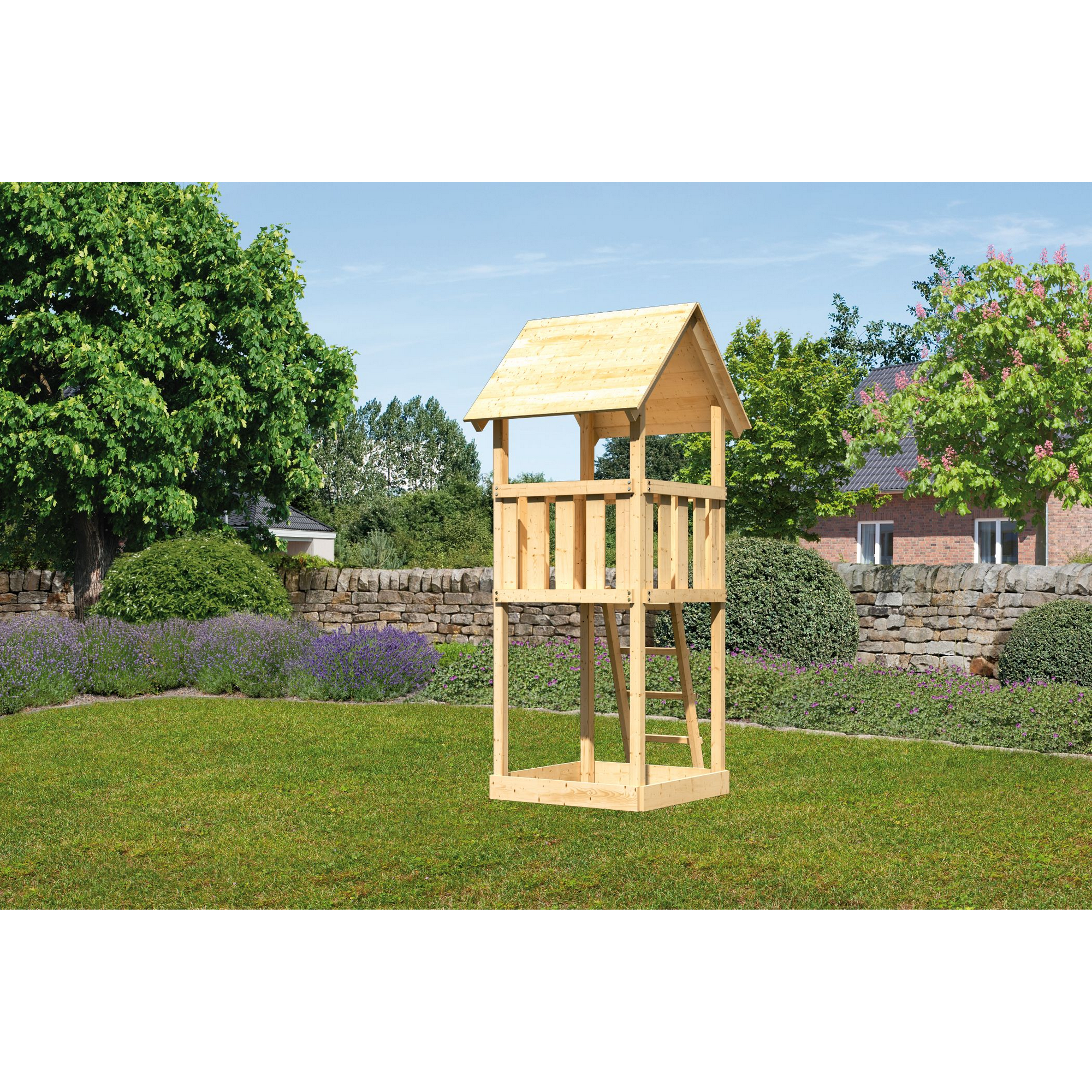 Karibu Spielturm 'Lotti' naturbelassen 107 x 107 x 291 cm