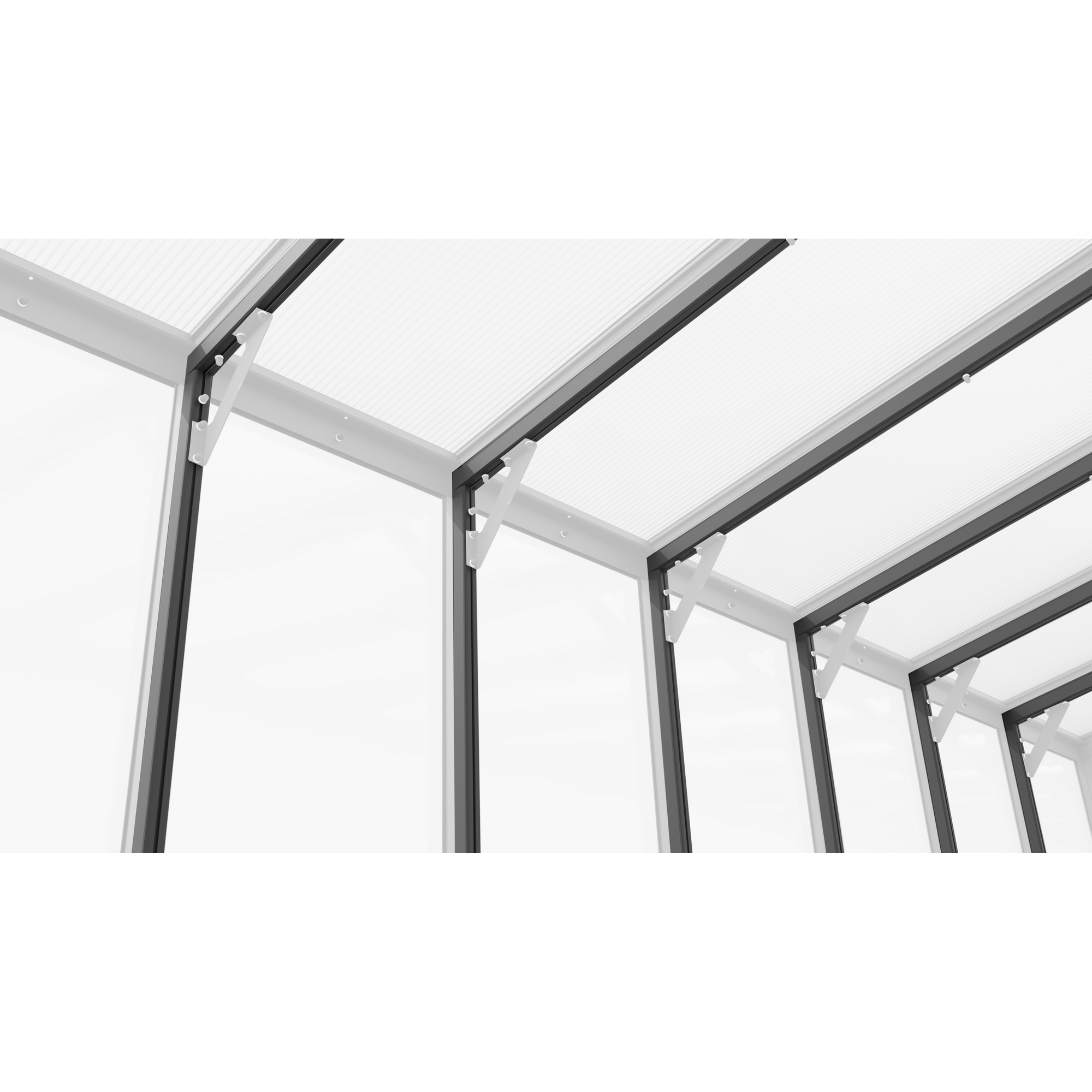 Vitavia Nachrüstsatz für Anlehngewächshaus 'Helena 7000' aluminiumfarben