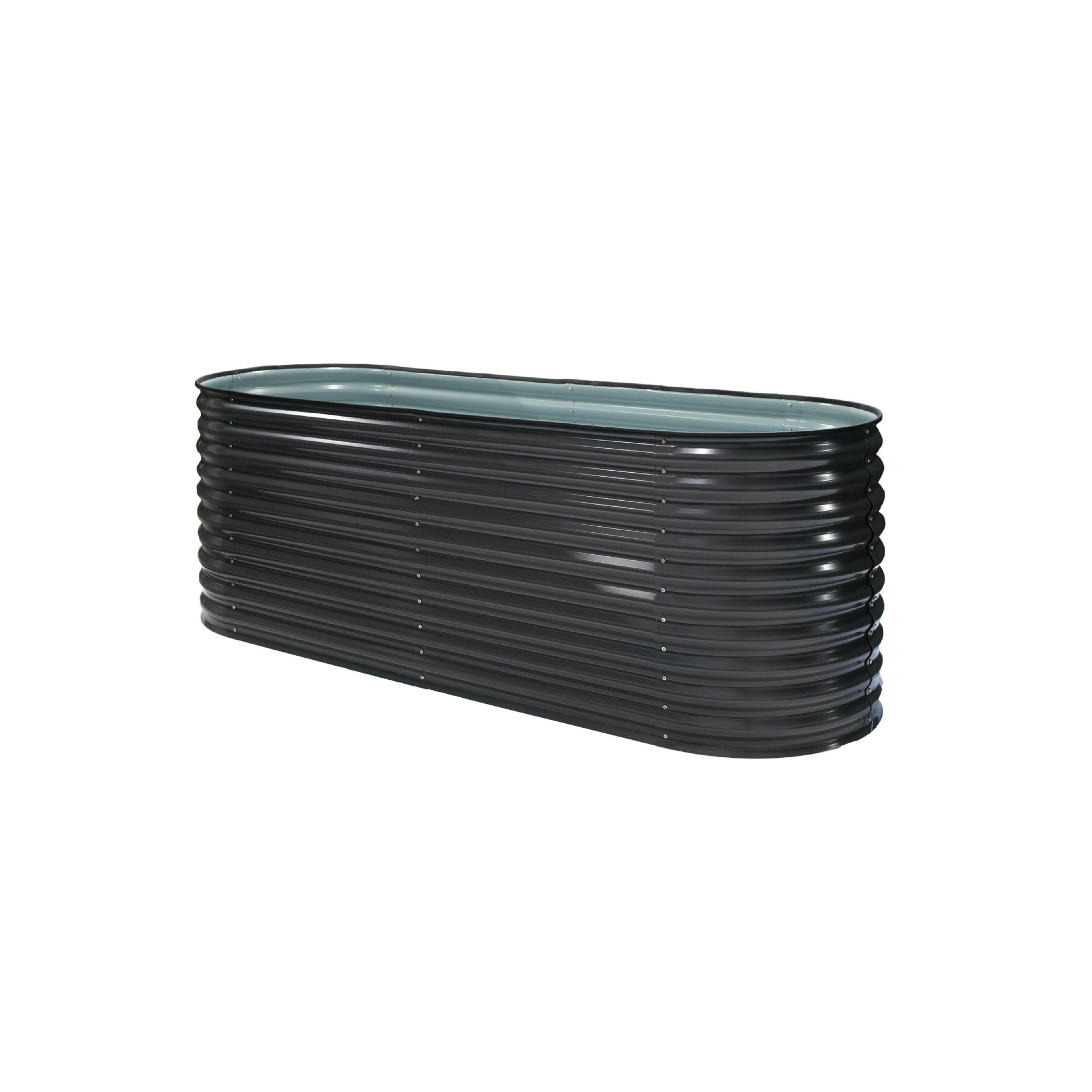 Westmann Hochbeet 'Oval Grow Faster' anthrazit Stahl Metall 80 x 240 x 82 cm