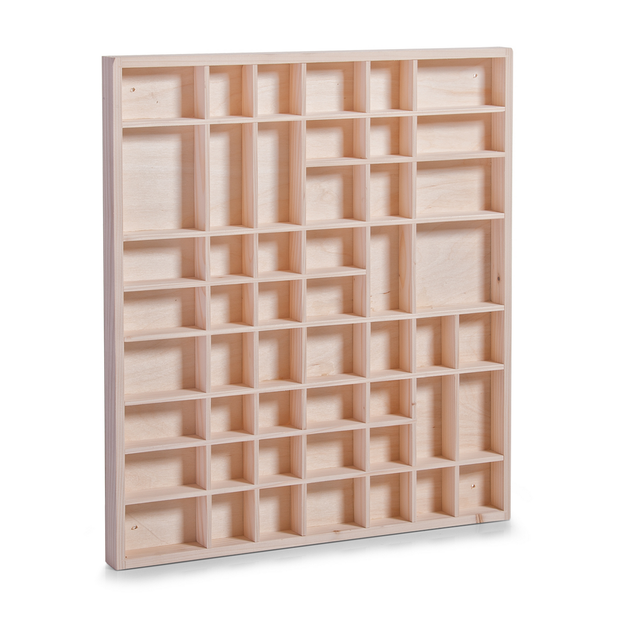 Zeller Setzkasten holzfarben 52 x 3,5 x 46 cm