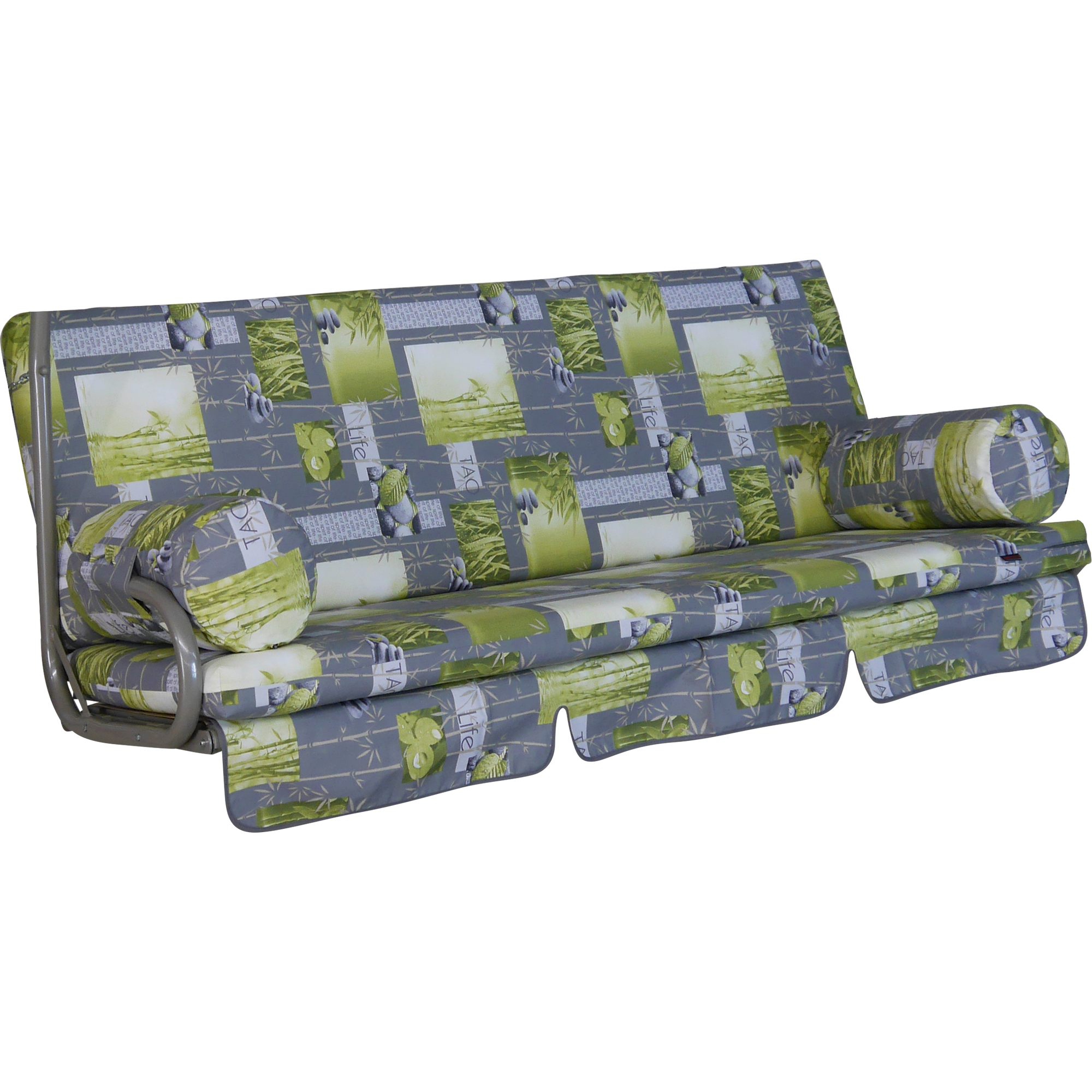 Angerer Freizeitmöbel Auflage für Hollywoodschaukel 'Trend Bambus' grau 178 x 54 x 9 cm