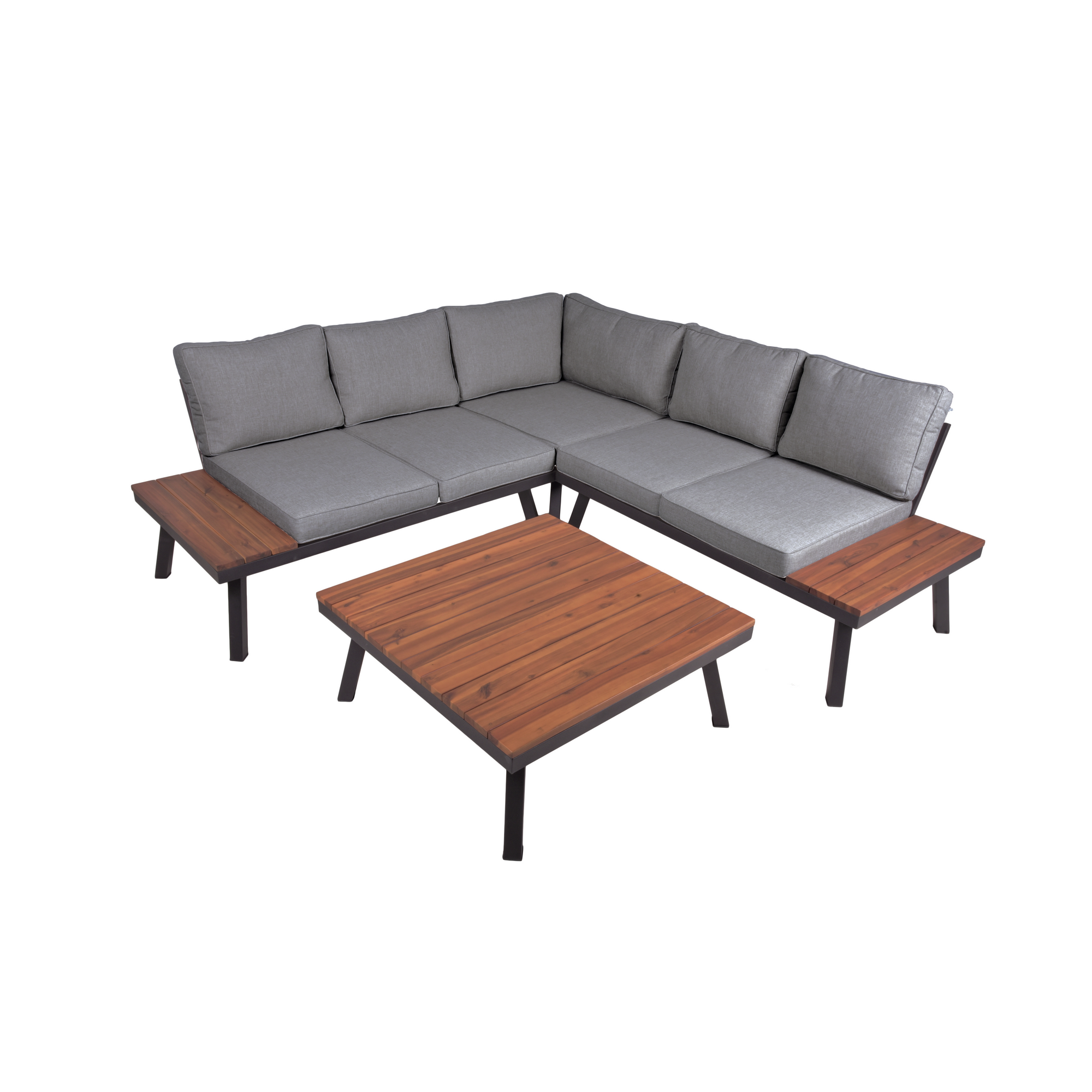 Garden Pleasure Loungemöbel-Set 'Theresa' grau 4-teilig