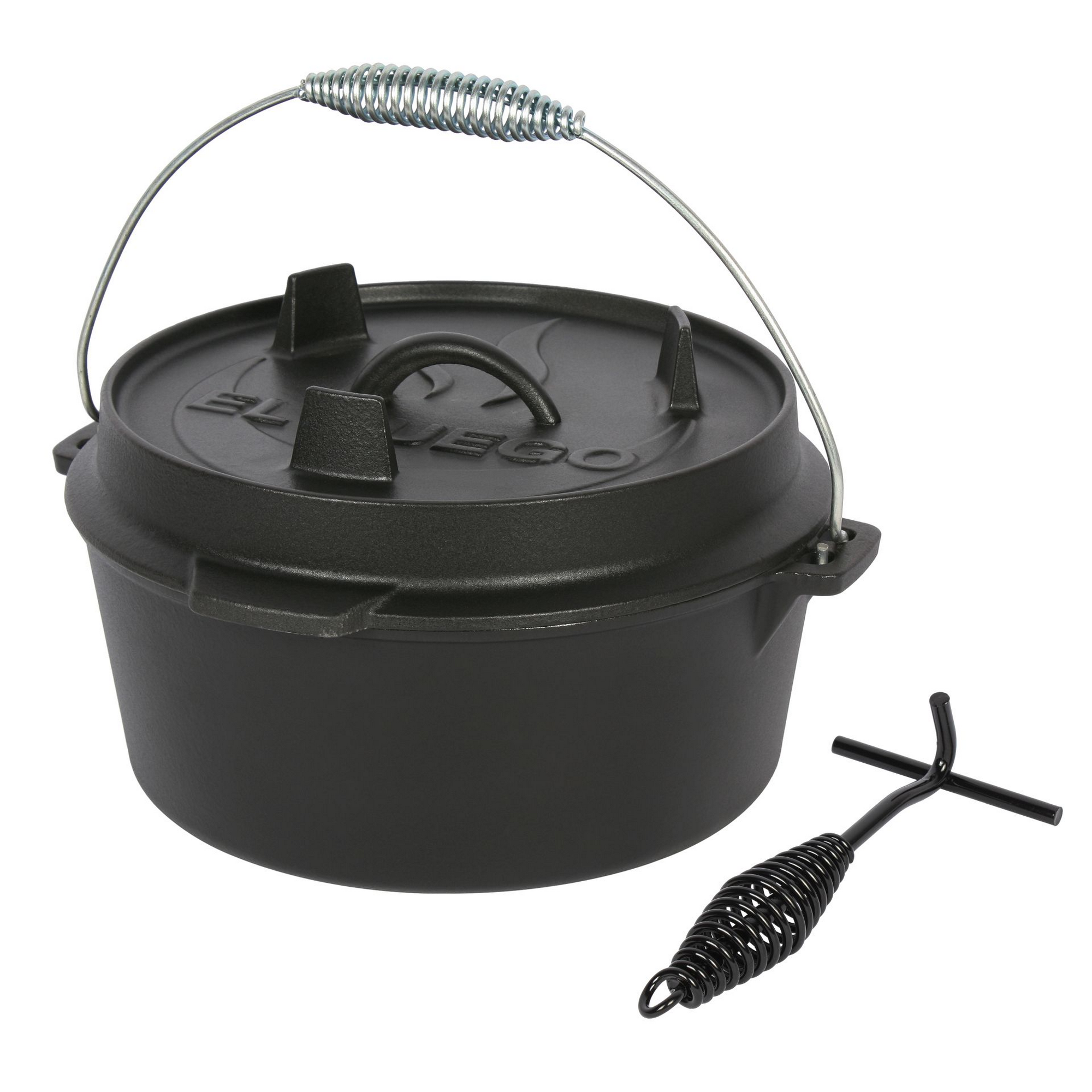 El Fuego Dutch Oven Gusseisen schwarz Ø 24 cm