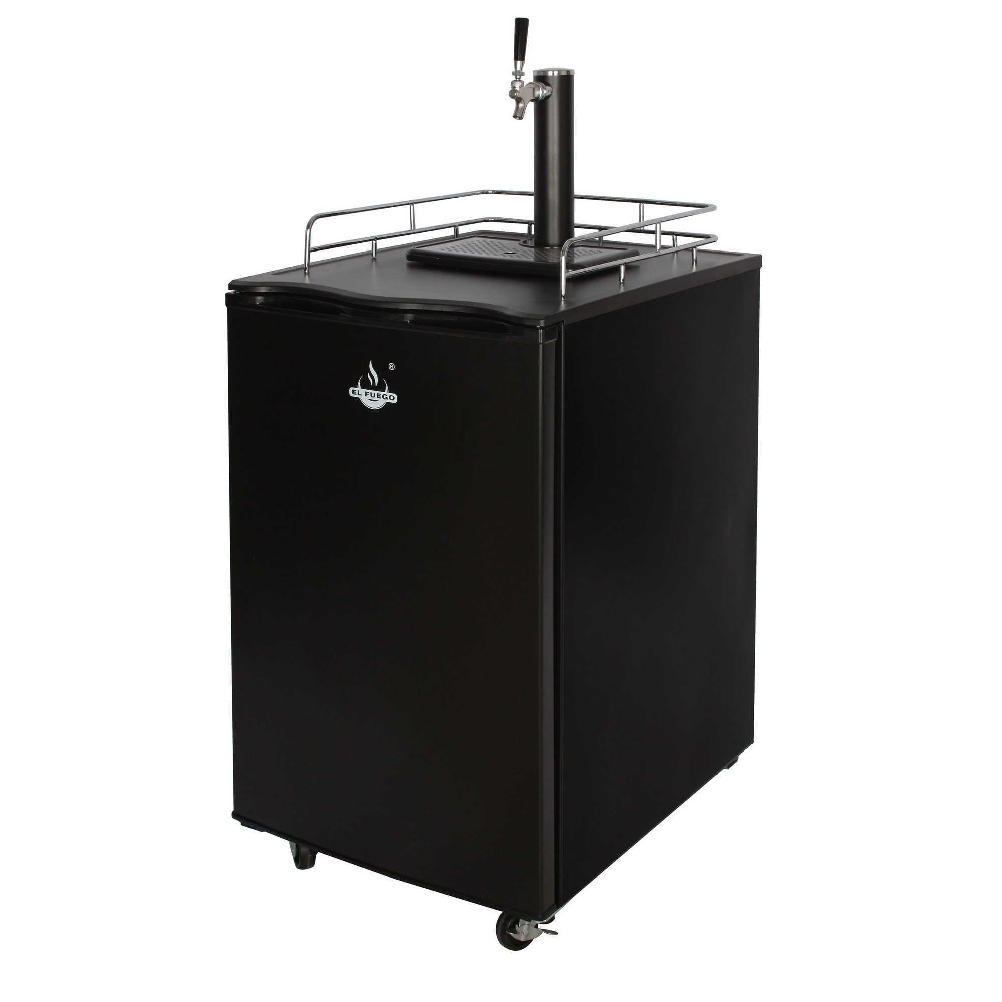 El Fuego Bierkühler mit Zapfanlage schwarz 57,5 x 88 x 70 cm