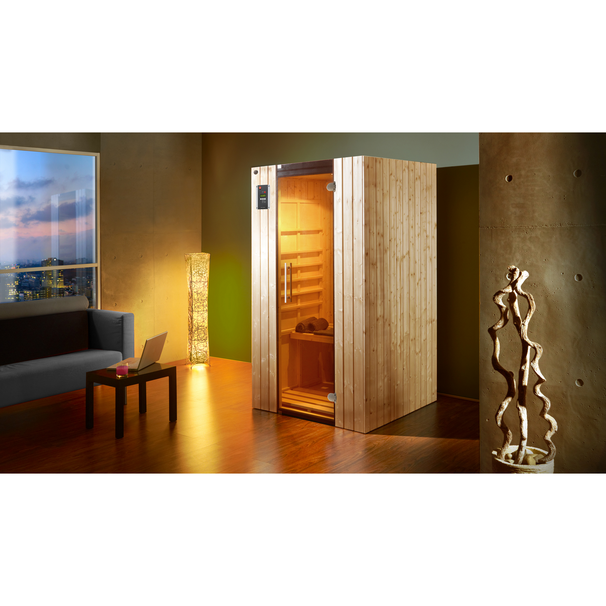 Weka Infrarotkabine 'Ranua 1' natur Glastür 109 x 98 x 190 cm