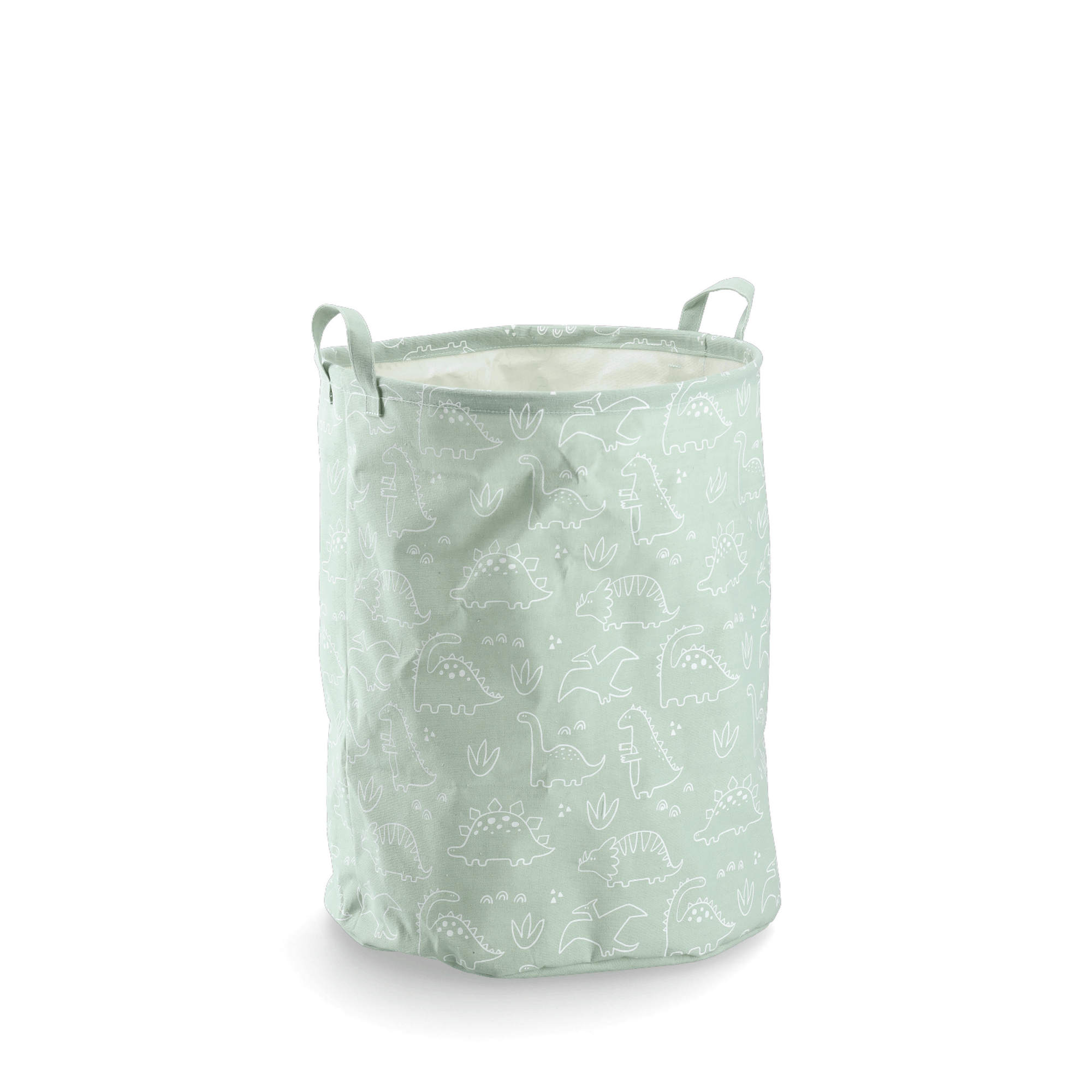 Zeller Wäschesammler 'Dino' mint, weiß 38 x 48 x 38 cm