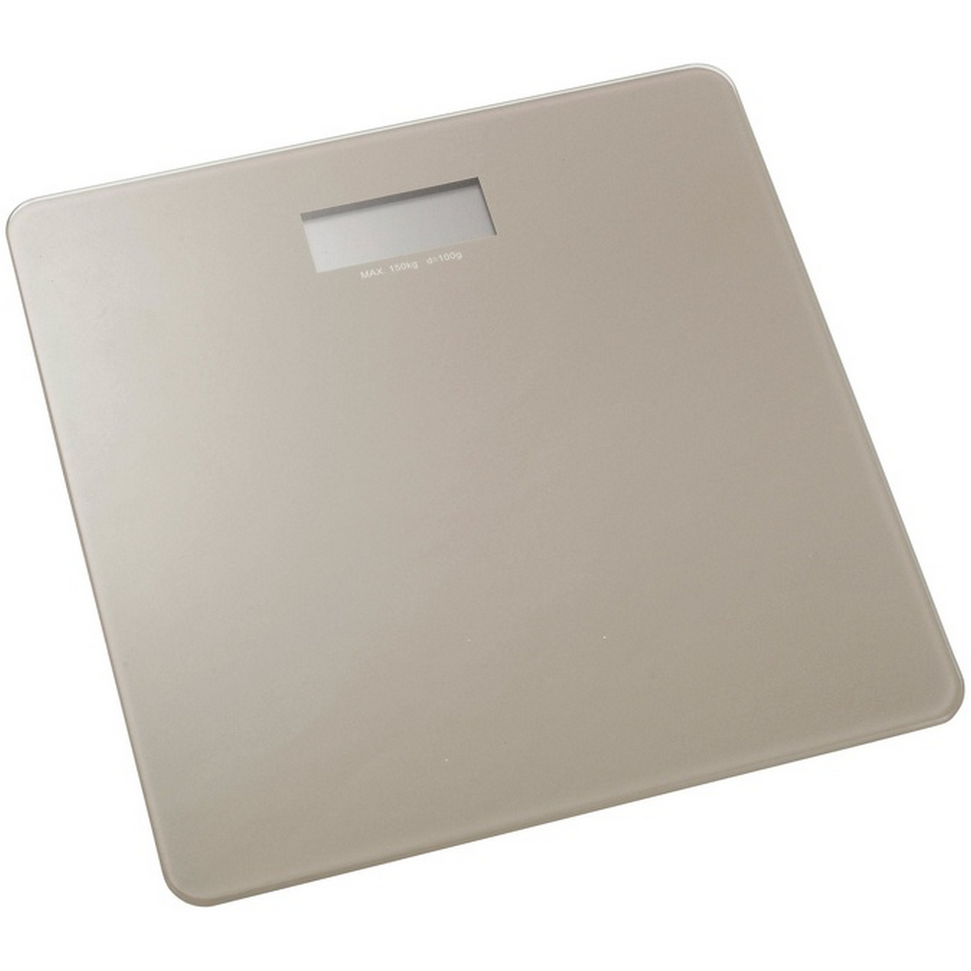 Personenwaage graubraun, Glas 30 x 30 cm