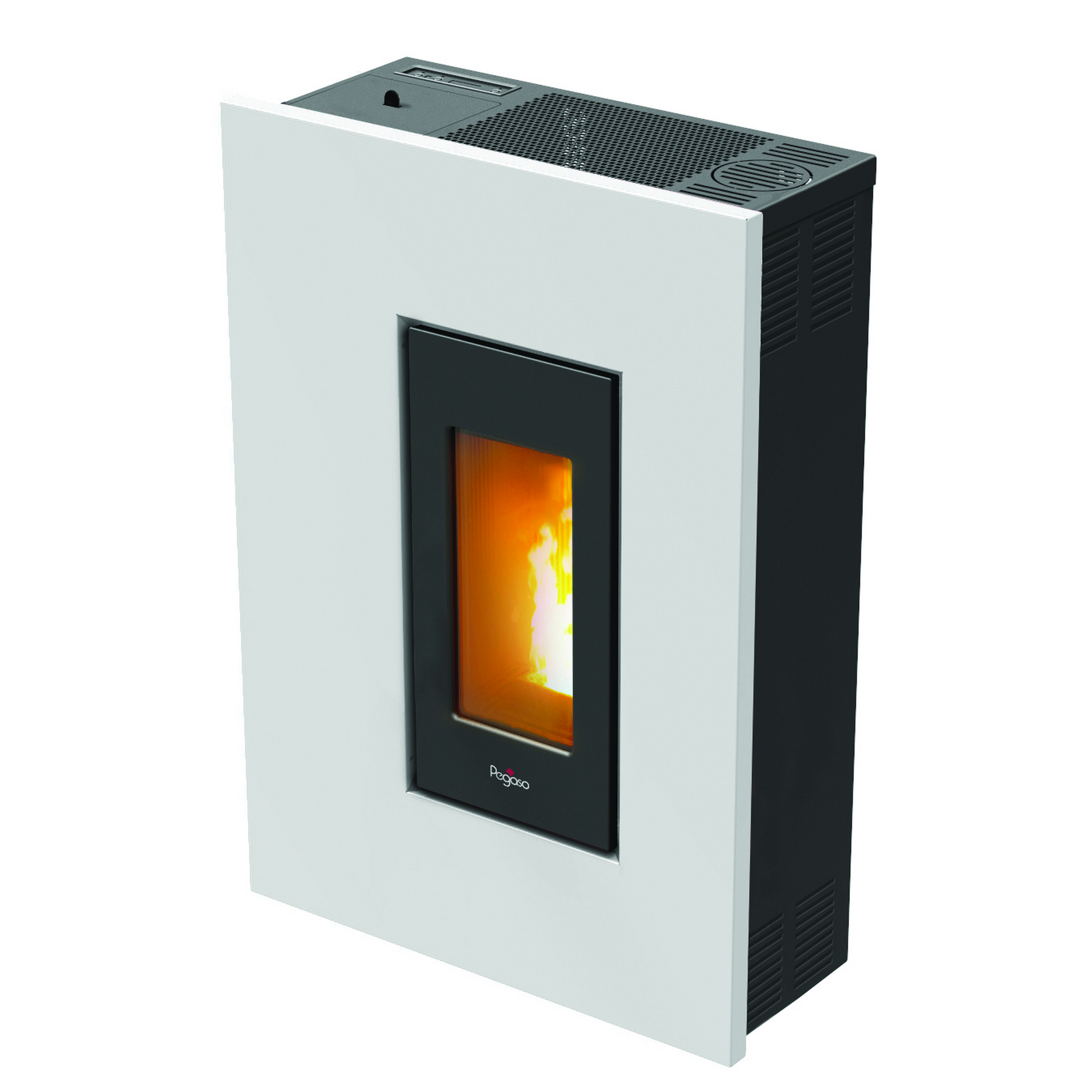 Pegaso Pelletofen 'Madison 5' Stahl weiß 2,5 - 5,2 kW