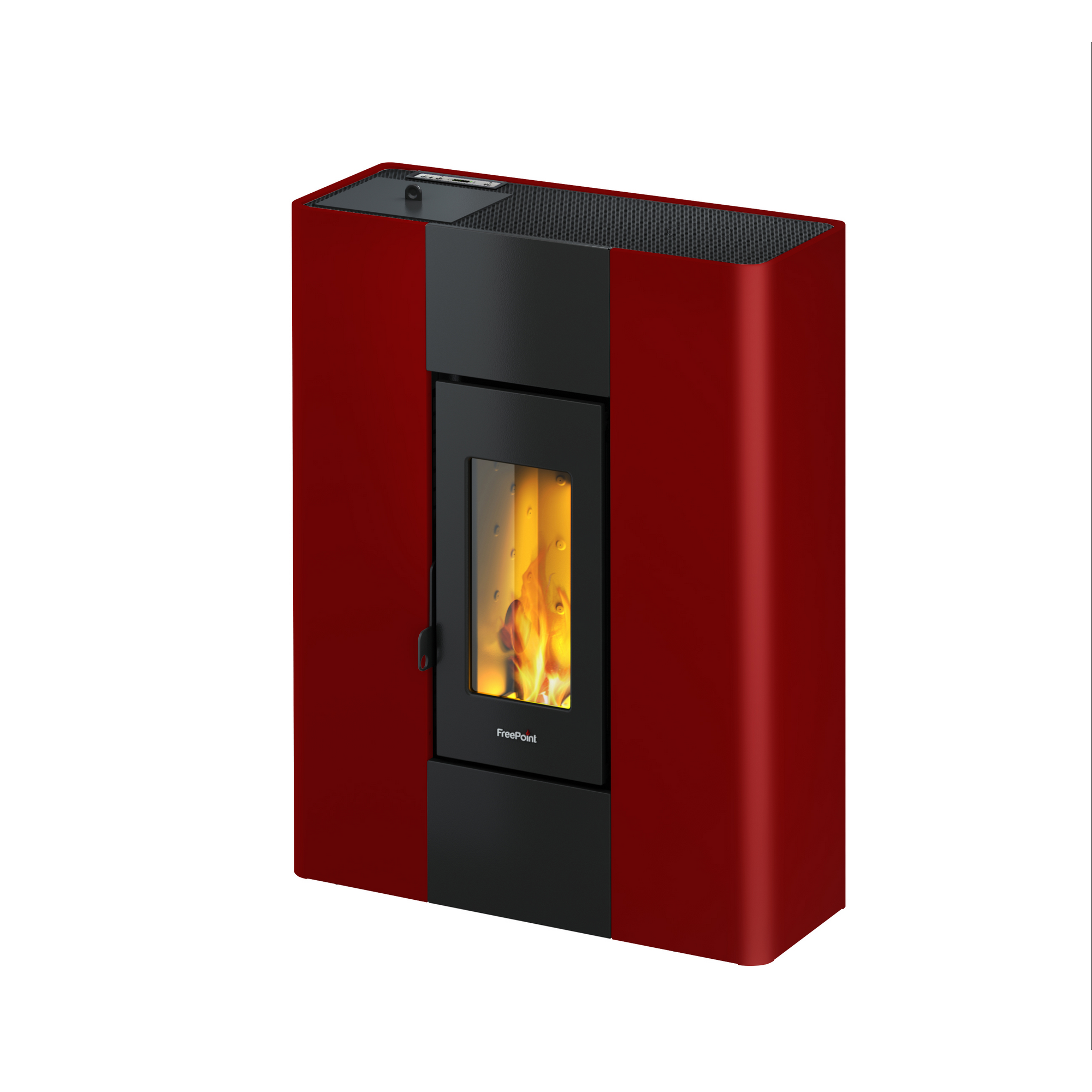 Freepoint Pelletofen 'Roxy' Stahl bordeaux 2 - 7 kW