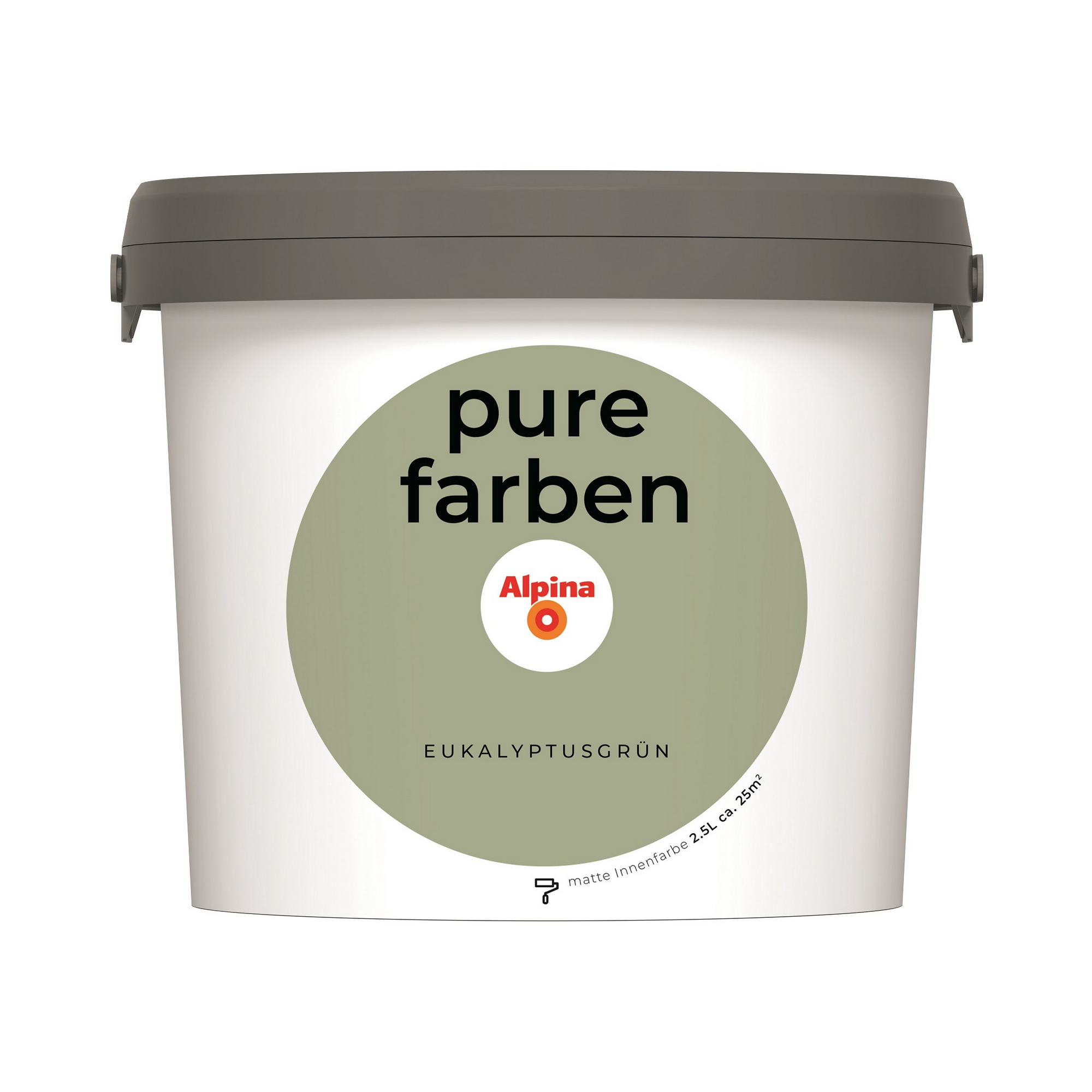Alpina Wandfarbe 'pure farben' eukalyptusgrün matt 2,5 l