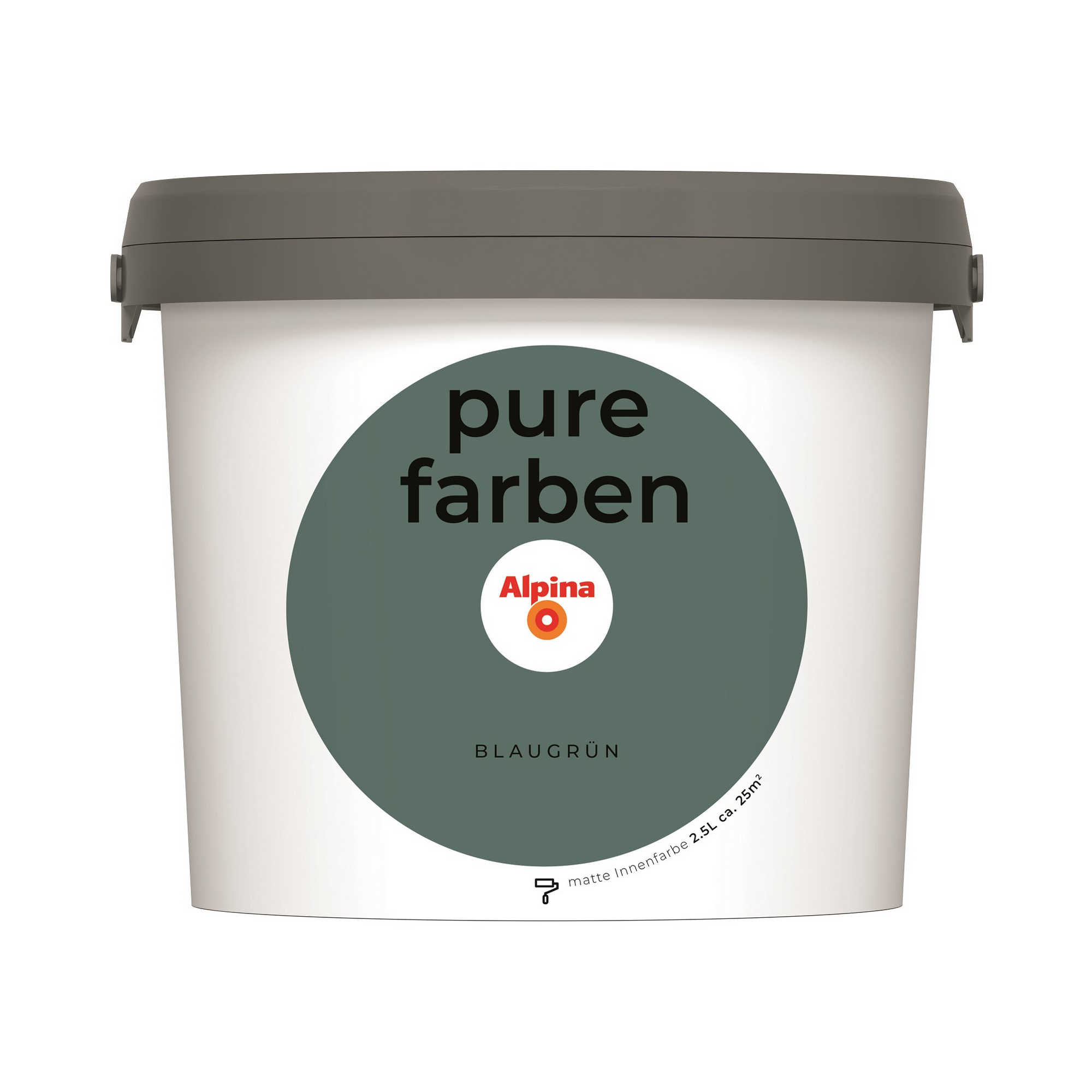 Alpina Wandfarbe 'pure farben' blaugrün matt 2,5 l